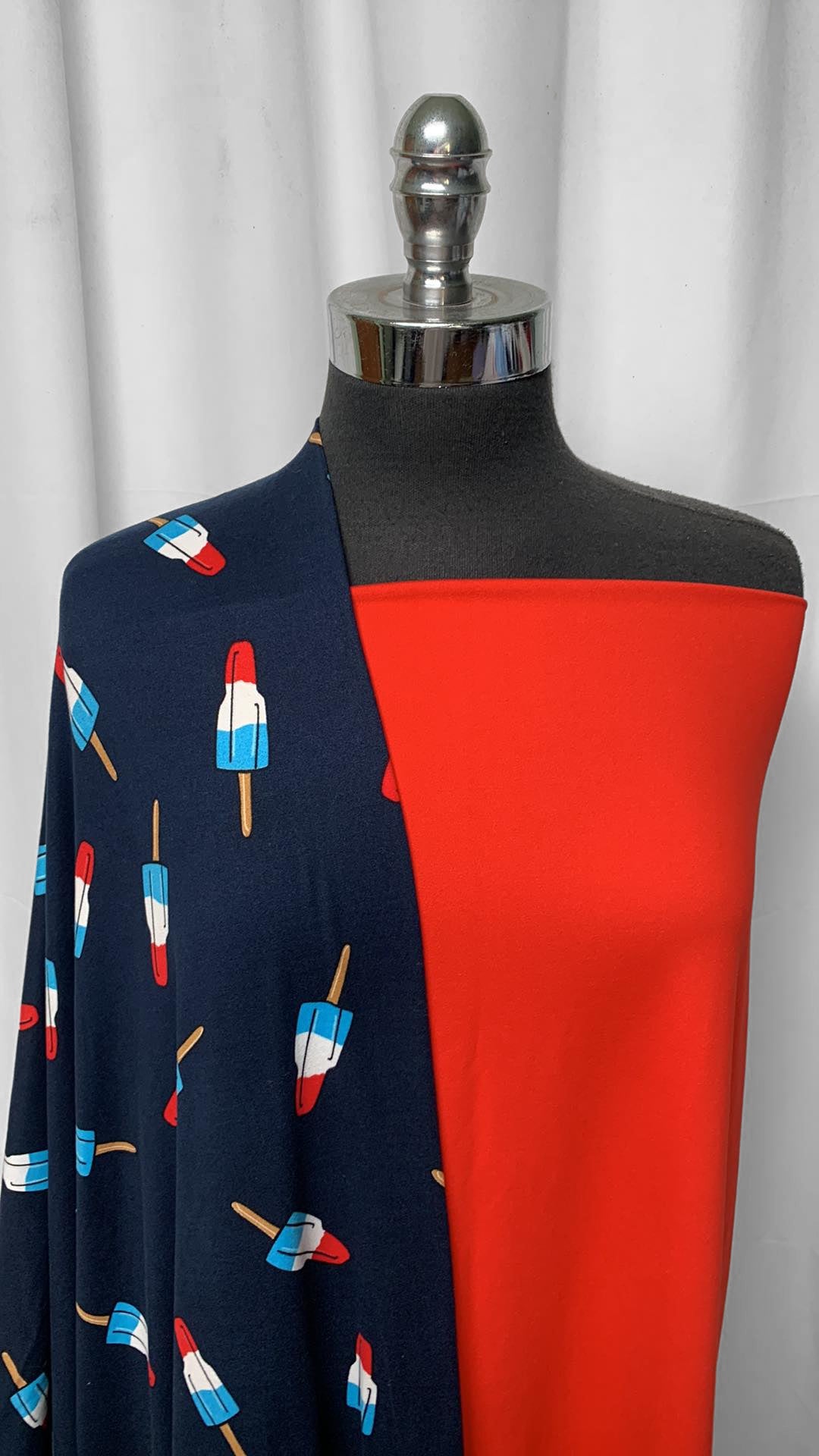 PATRIOTIC POPSICLE BUNDLE : 2YD Red Peached PF & 2YD Patriotic Popsicle DBP : A25319