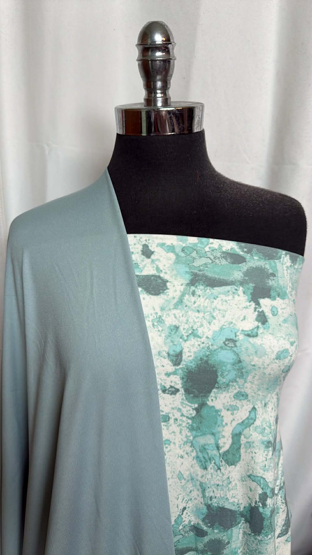 TEAL TIE DYE BUNDLE : 2YD Tie Dye DBP & 2YD P/S Jersey : A29885