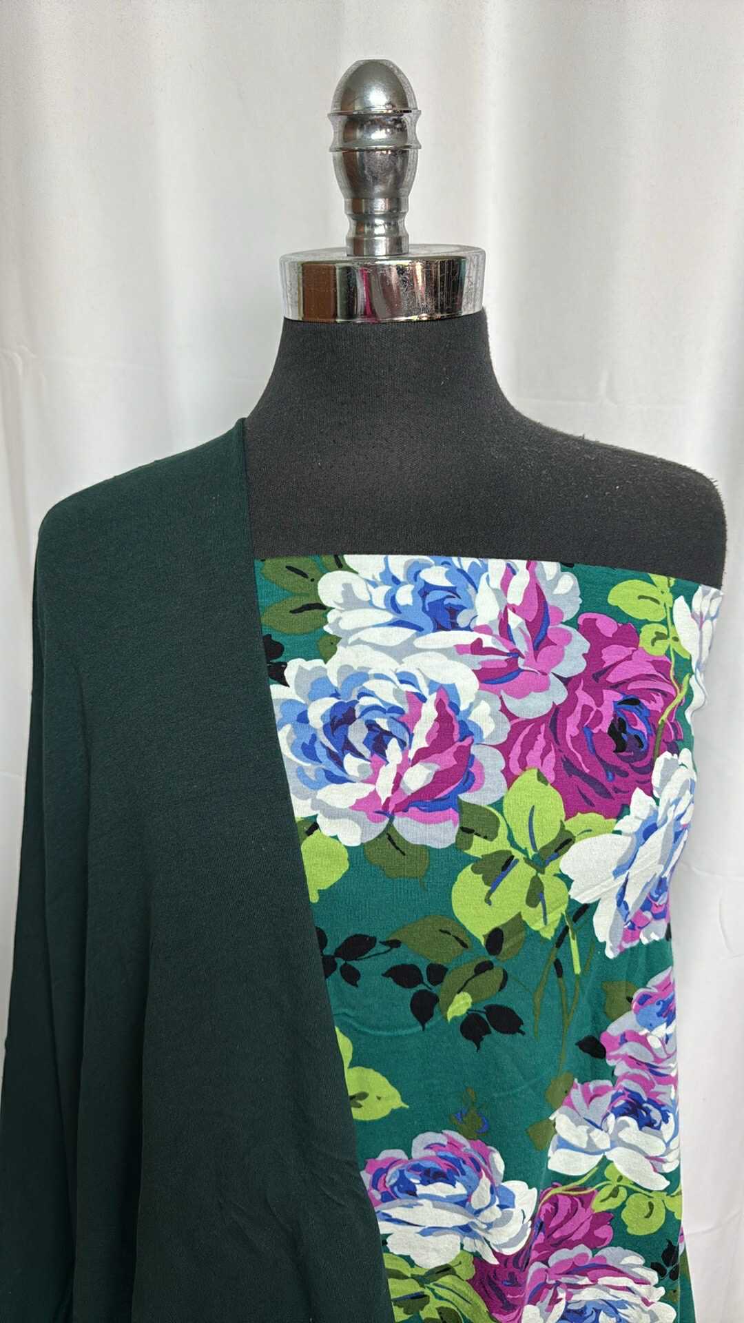 HUNTER/GREEN FLORAL BUNDLE : 1YD Hunter Bamboo C/S FT & 1YD Green Floral C/S : A29320