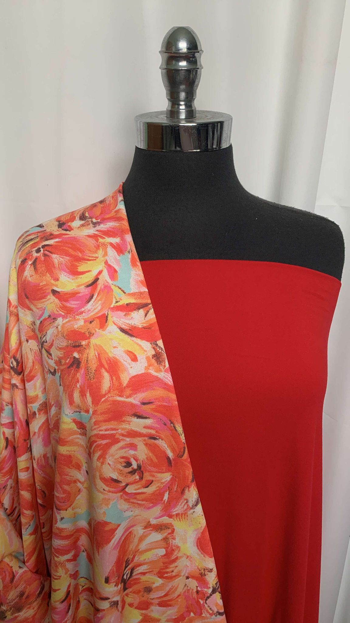 RED/ORANGE FLORAL BUNDLE : 2YD Red DBP & 1YD Orange Floral FT : A25708