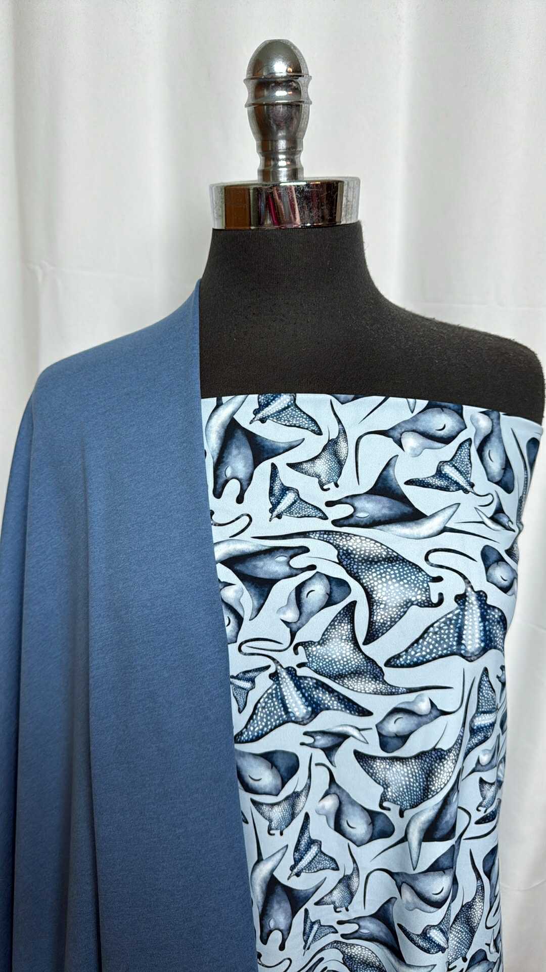 DENIM/MANTA RAY BUNDLE : 1+YD Manta Ray N/S & 2YD Denim Peached PF : A28957