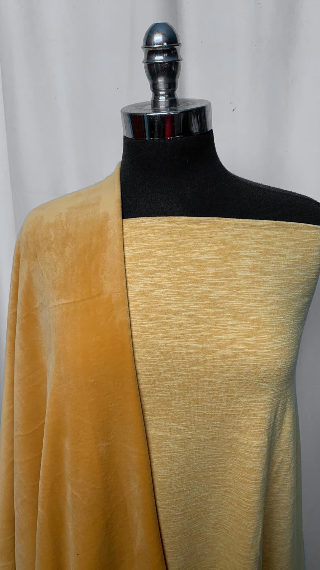 MUSTARD BUNDLE : 2YD Mustard Slub C/S & 2YD Mustard Velvet Plush : A1560