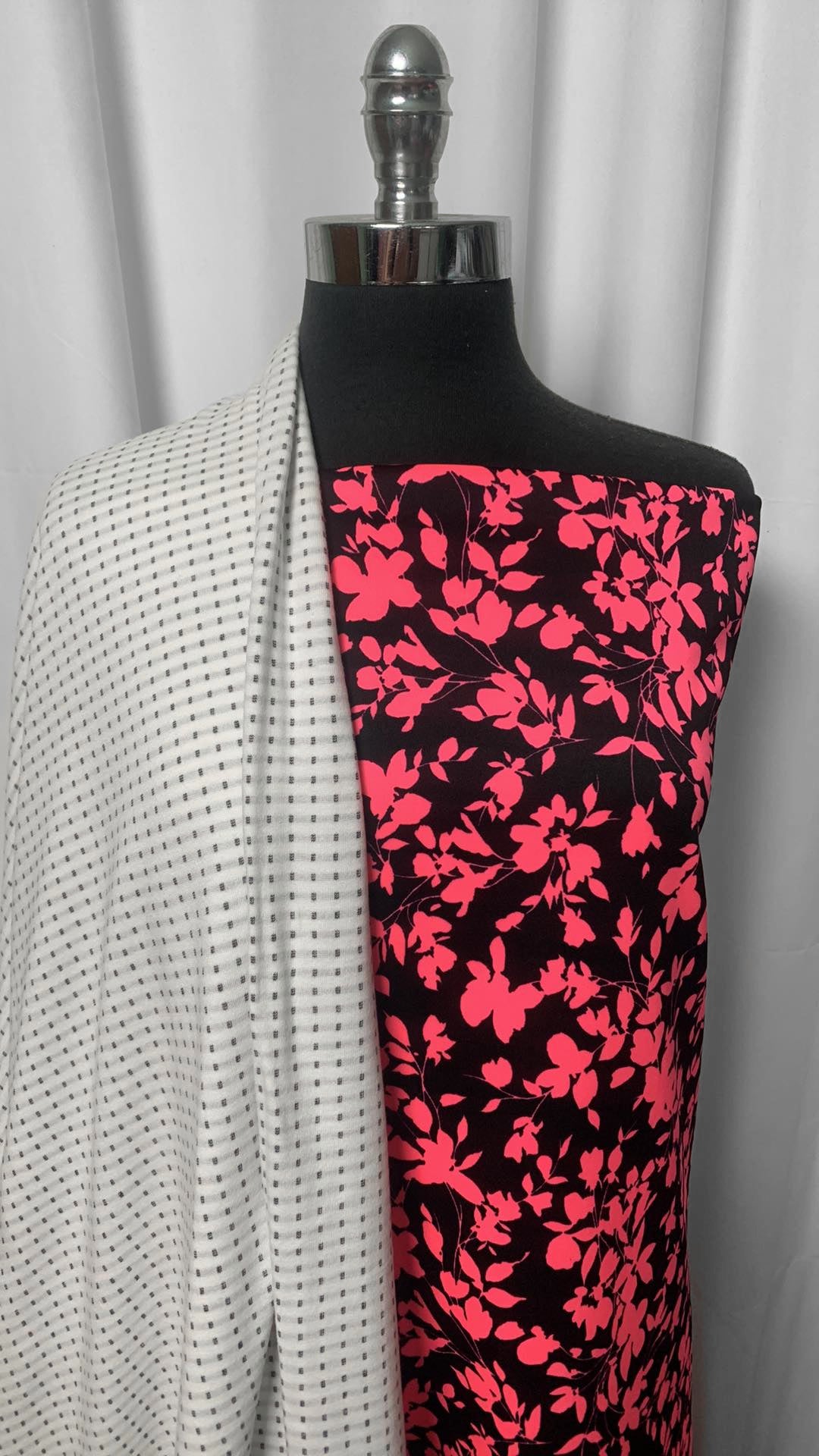 NEON FLORAL BUNDLE : 2YD Neon Floral Scuba & 2YD 2-Faced R/S Jersey : A2406