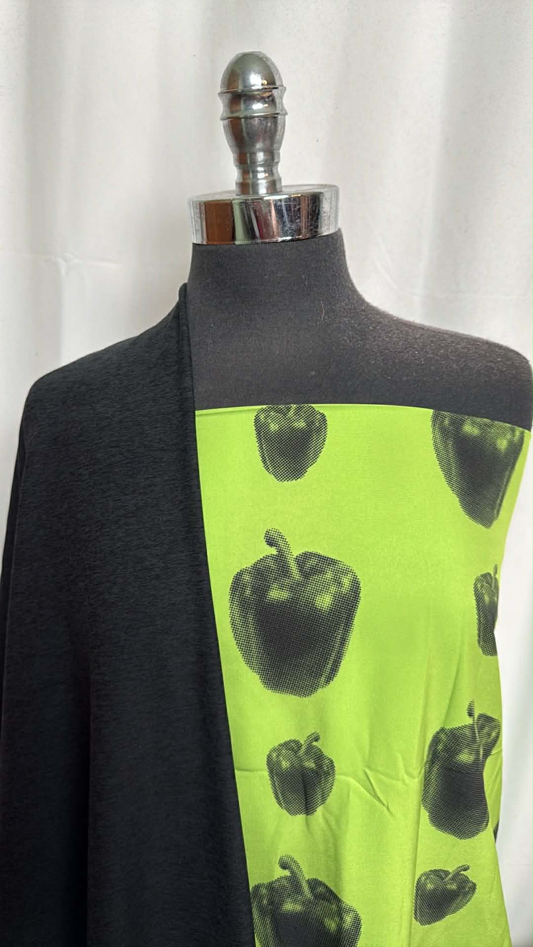 BLACK/PEPPERS BUNDLE : 2YD Peppers Stretch Boardshort & 1+YD Black 2-Tone Peached PF : A29855