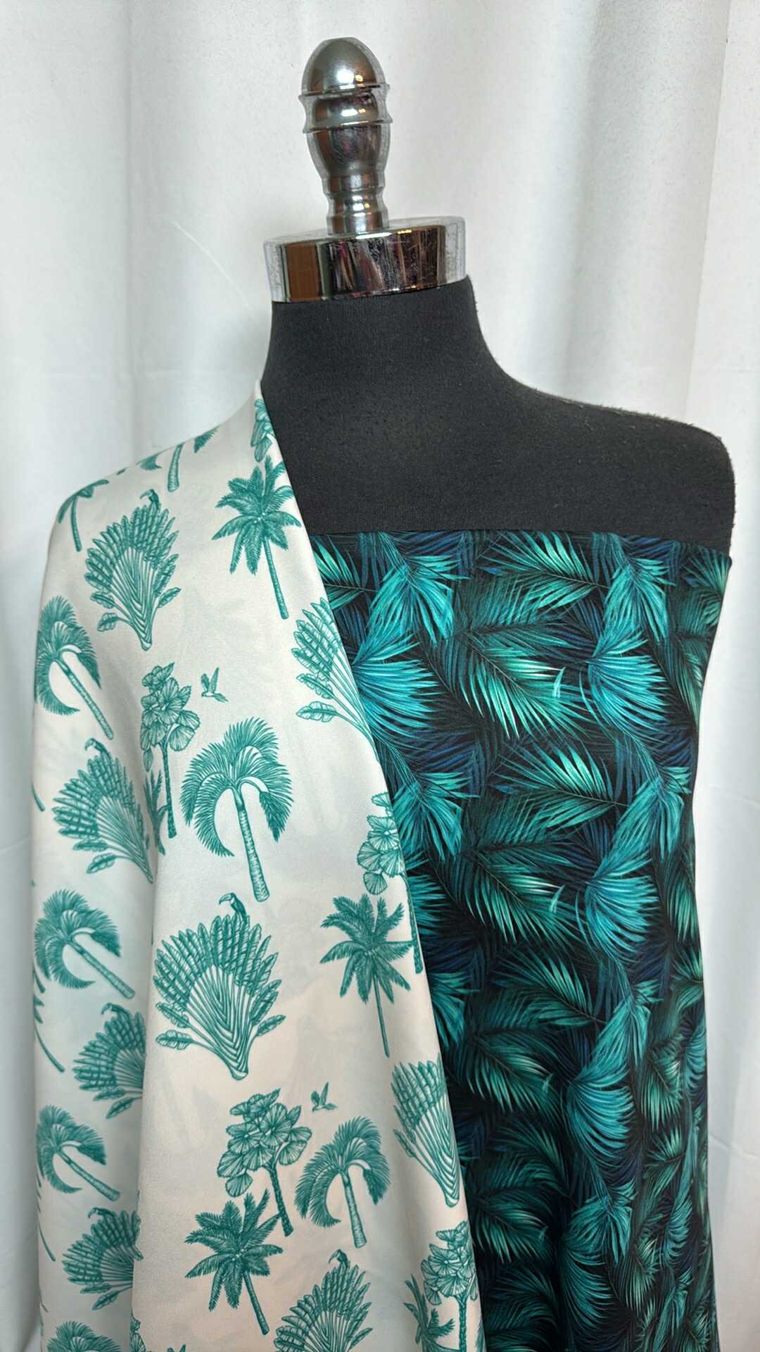 LEAVES/TREES BUNDLE : 2YD Leaves Peached PF & 3YD Trees 4-Way Scuba (Printed on Both Sides) : A28740