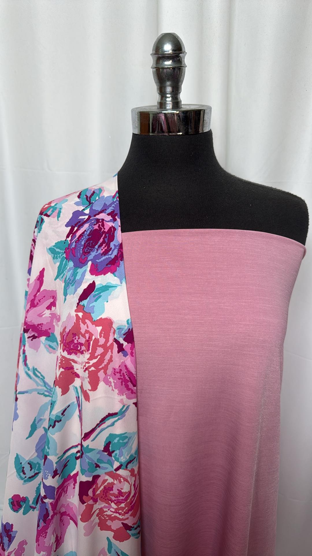 PINK/FLORAL BUNDLE : 2YD Pink 4-Way ITY & 2YD Floral PWD : A27091