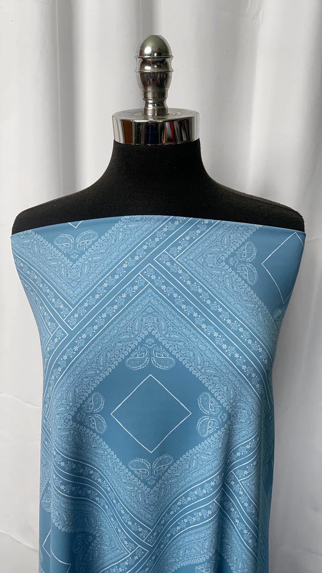 Blue Bandana - Recycled Poly/Spandex Performance - By the Yard
