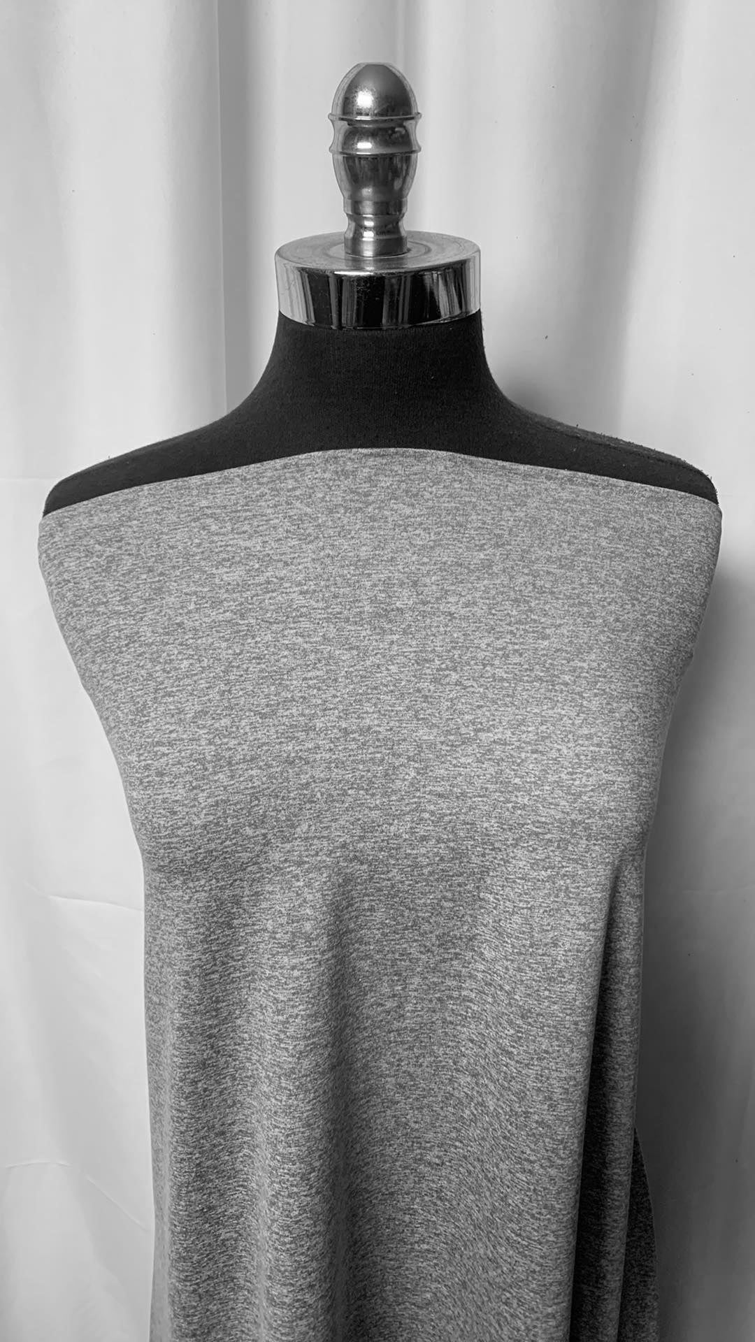 Silver/Grey - Mid-Weight Peached Performance - 1 Yard Cut