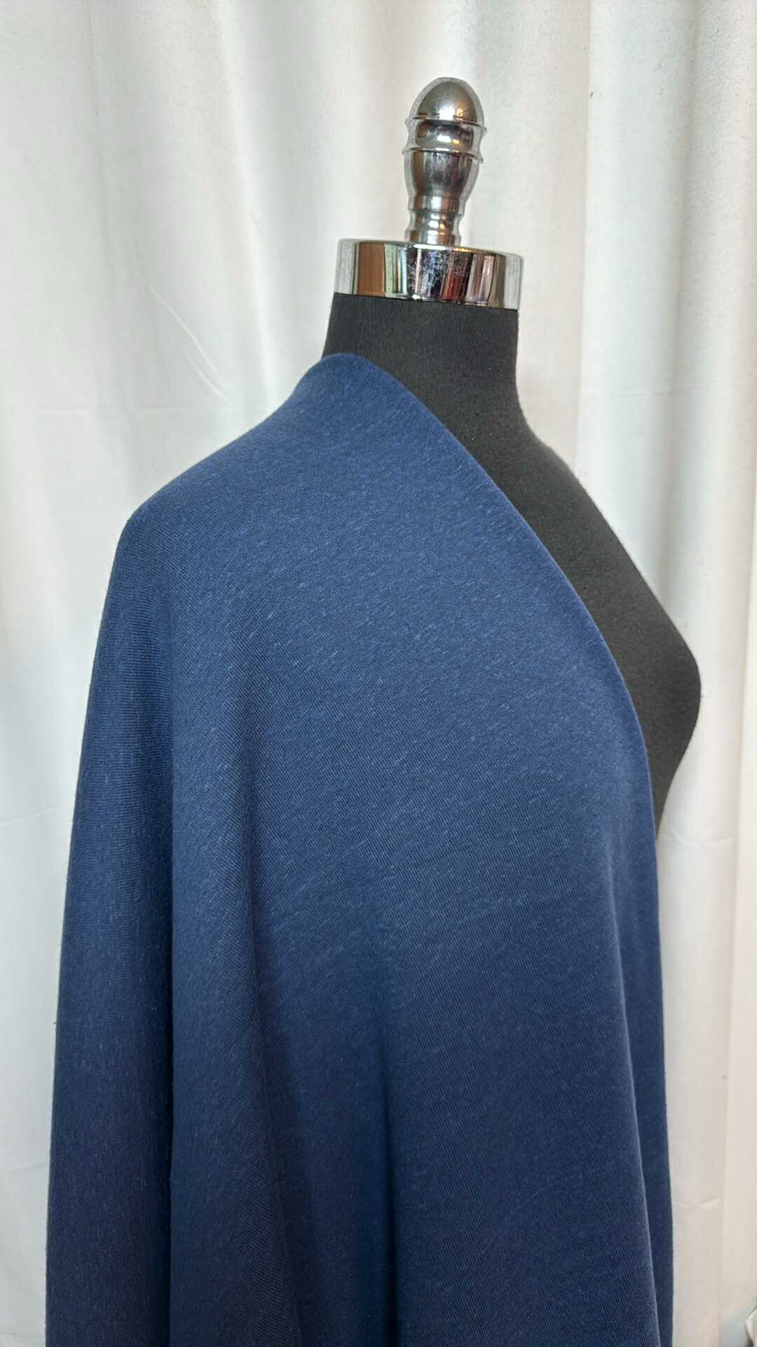 Dark Blue - 50/50 Cotton/Poly Sweatshirt Fleece (74" Wide) - By the Yard