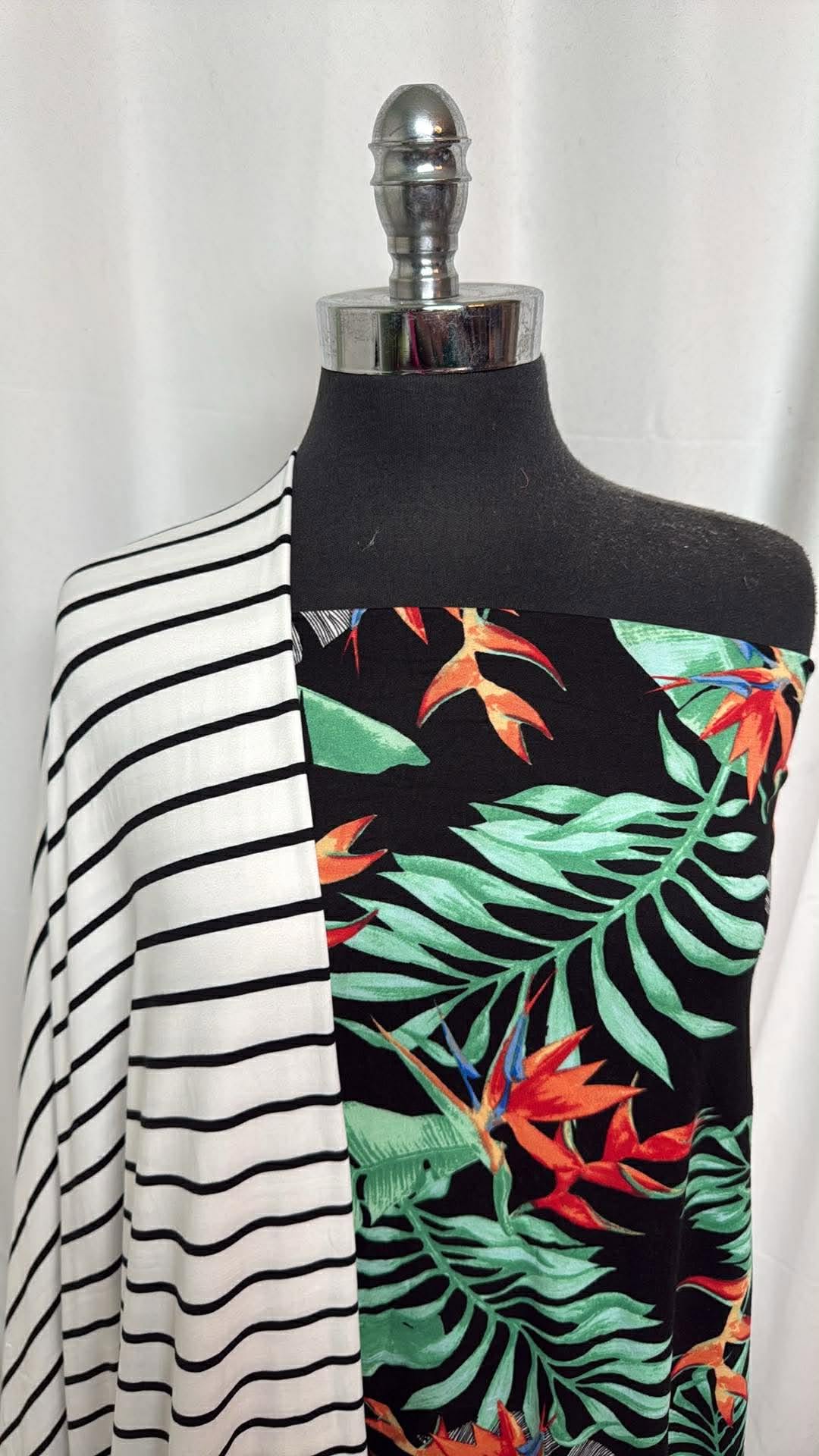 PARADISE BIRDS/STRIPE BUNDLE : 2YD Birds of Paradise DBP & 2YD Stripe DBP : A30241