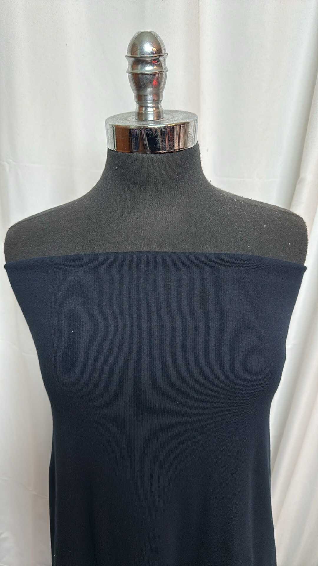 Navy - Cotton 1x1 Rib Knit - 2 yard Cut