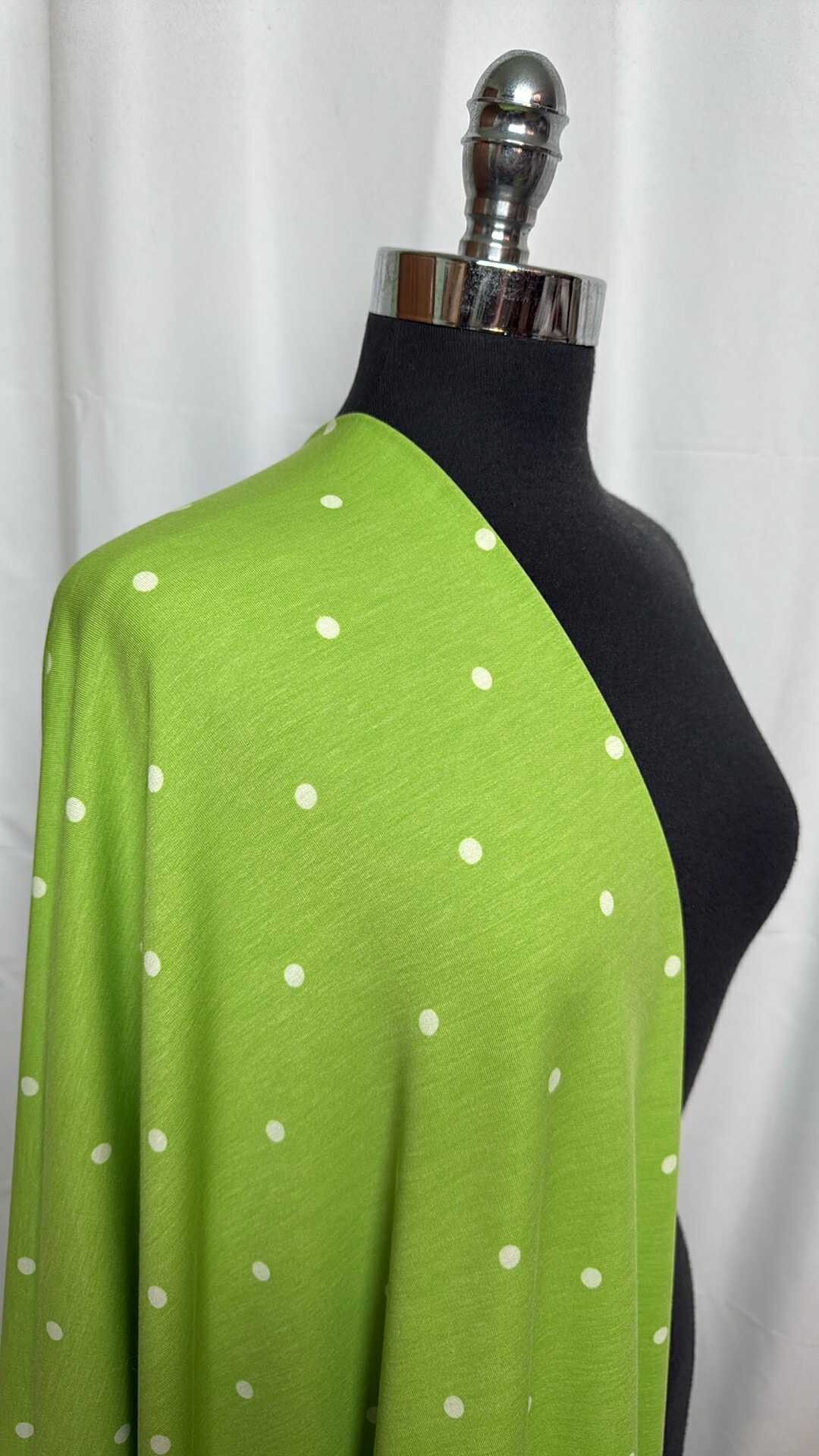 Lime Dots - PRS French Terry - 2 Yard Cut