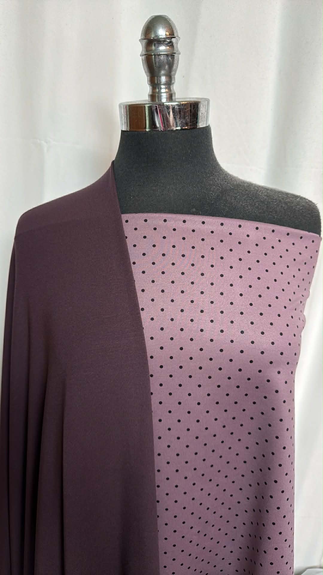FLORAL/DOT BUNDLE : 1.5YD Fudge Modal/Spandex & 2YD Dot Peached PF : A29643