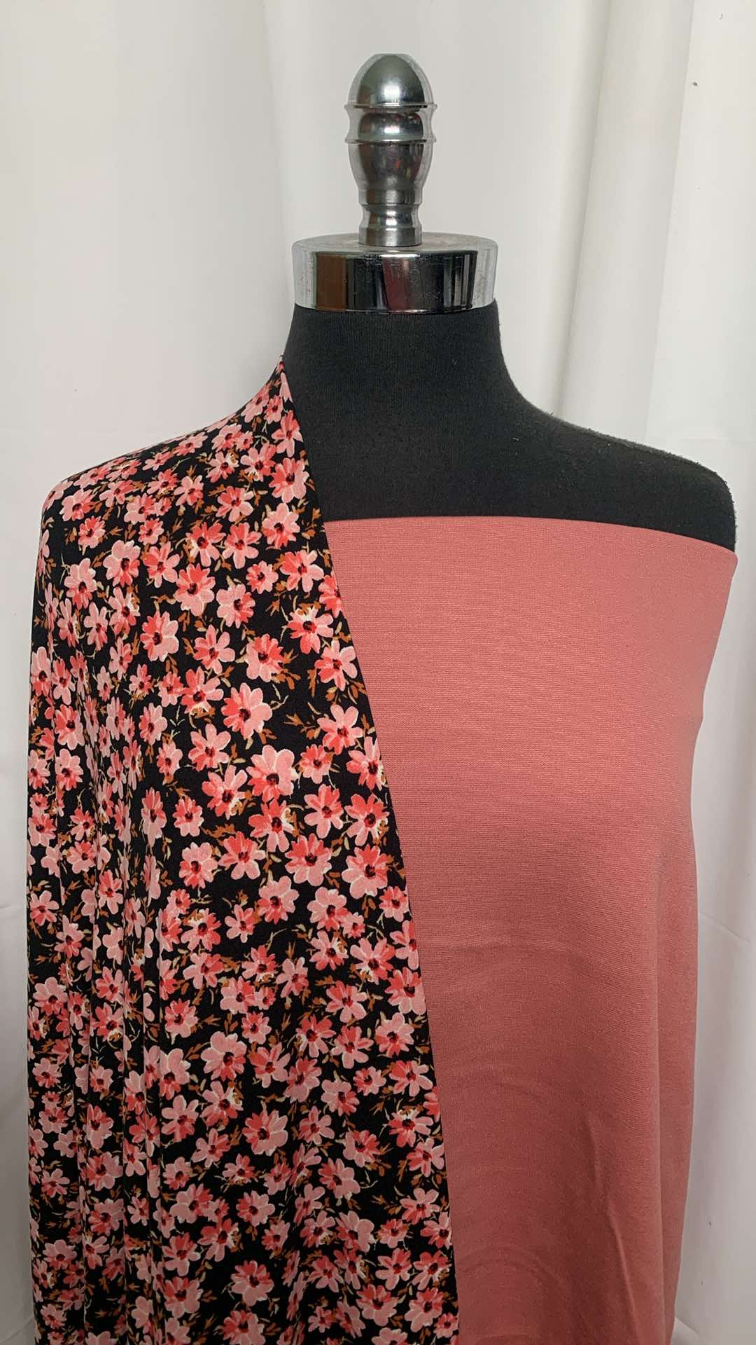 BLUSH FLORAL BUNDLE : 1YD Blush Nylon Ponte & 2YD Ditsy Floral DBP : A25860