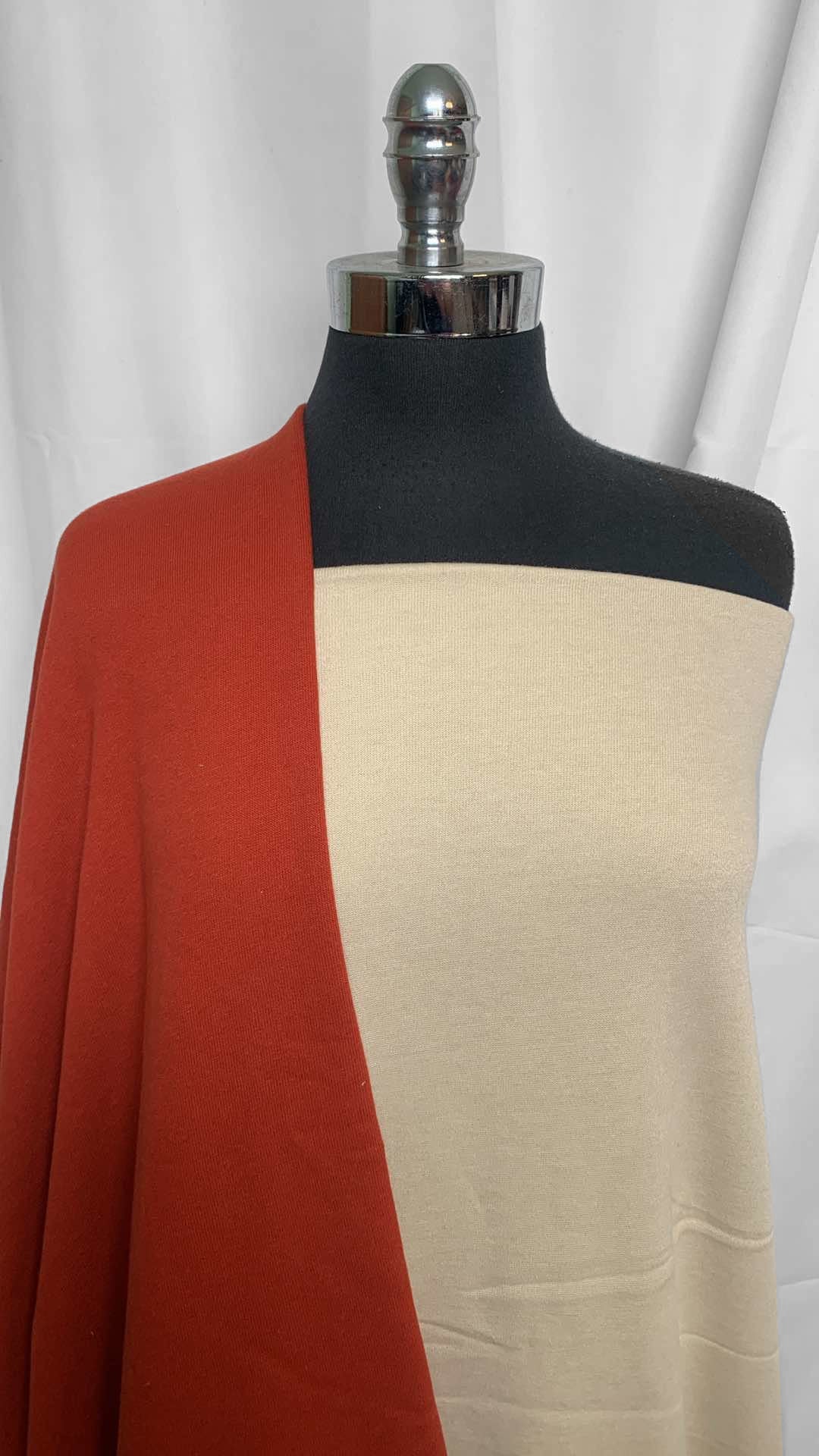 ECRU/RUST BUNDLE : 3YD Ecru Sweatshirt Fleece (72" Wide) & 2YD Rust Sweatshirt Fleece (72" Wide) : A25974