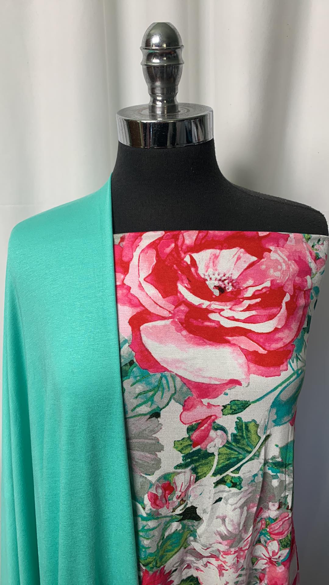 MINT/FLORAL BUNDLE : 2YD Floral R/S & 2YD Mint R/S : A25064