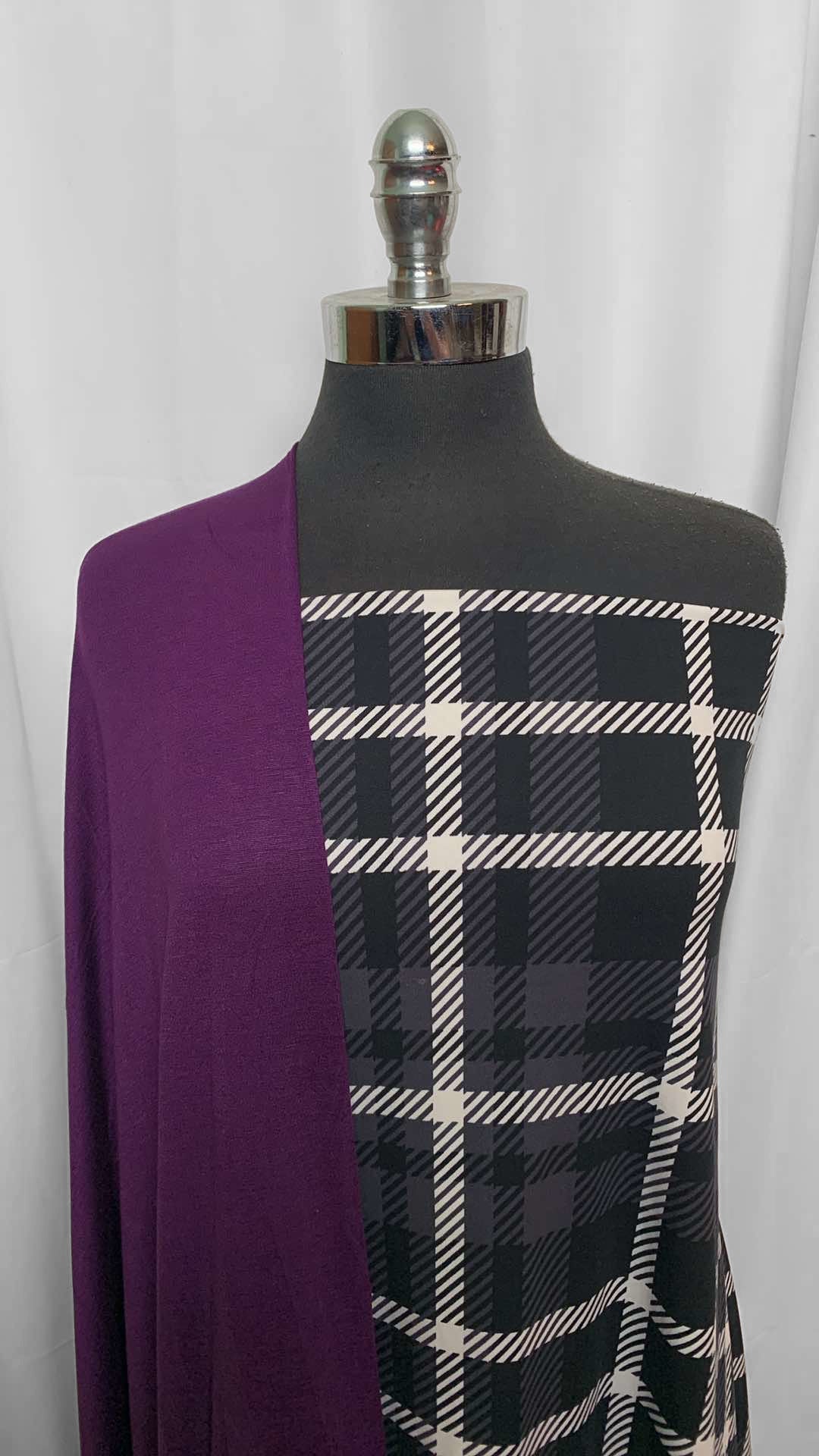 PLUM/PLAID BUNDLE : 2YD Plaid DBP & 2YD Plum R/S : A26005
