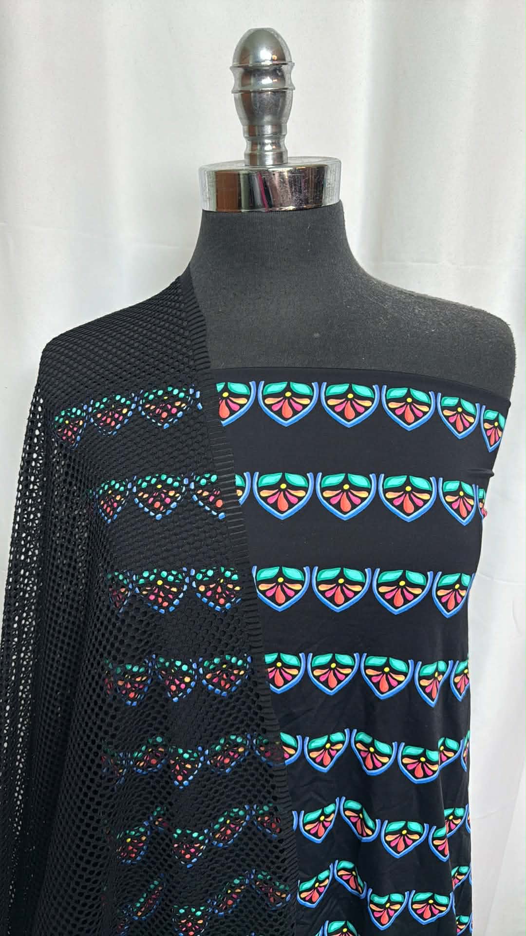 BLACK MESH/STRIPE SWIM BUNDLE : 2YD Stripe N/S Swim & 2YD Black Mesh : A29429