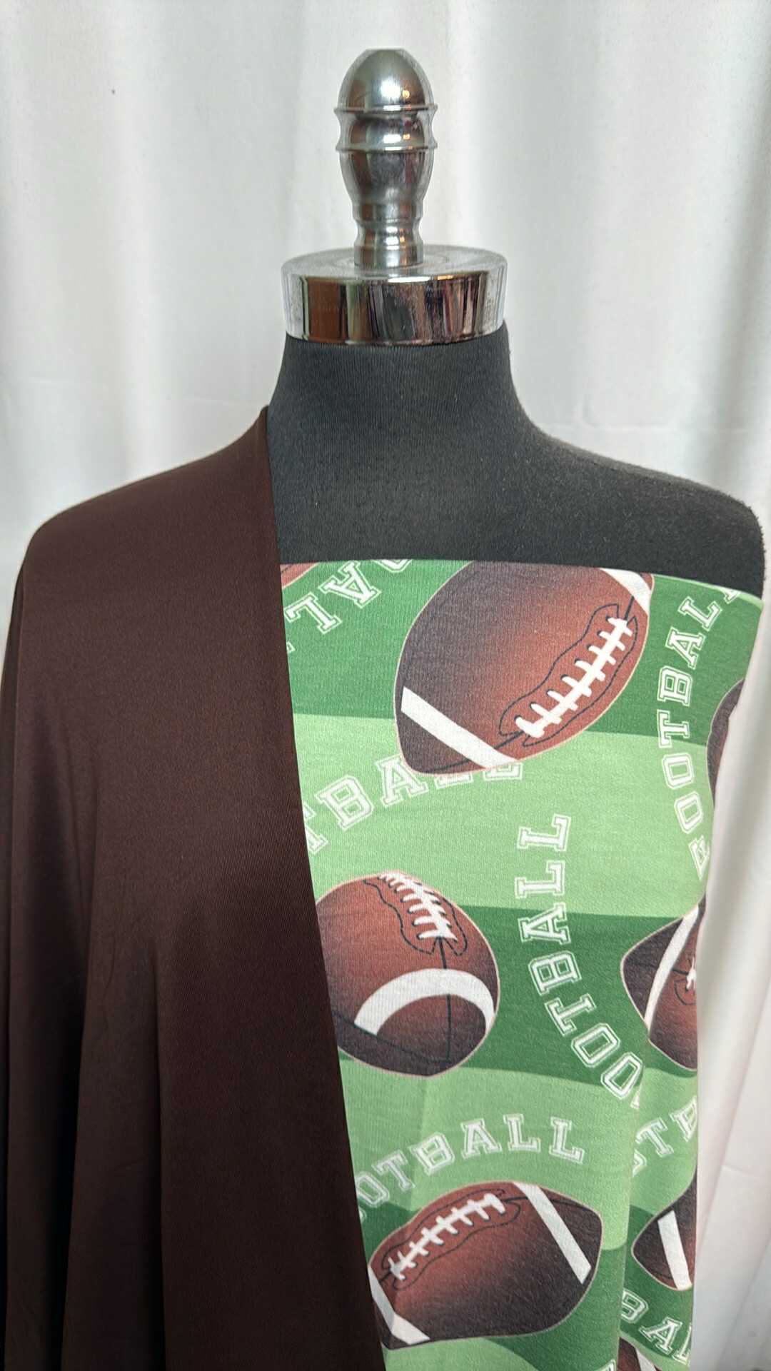 BROWN/FOOTBALL BUNDLE : 1YD Football PRS FT & 2YD Brown Poly Fleece : A28186