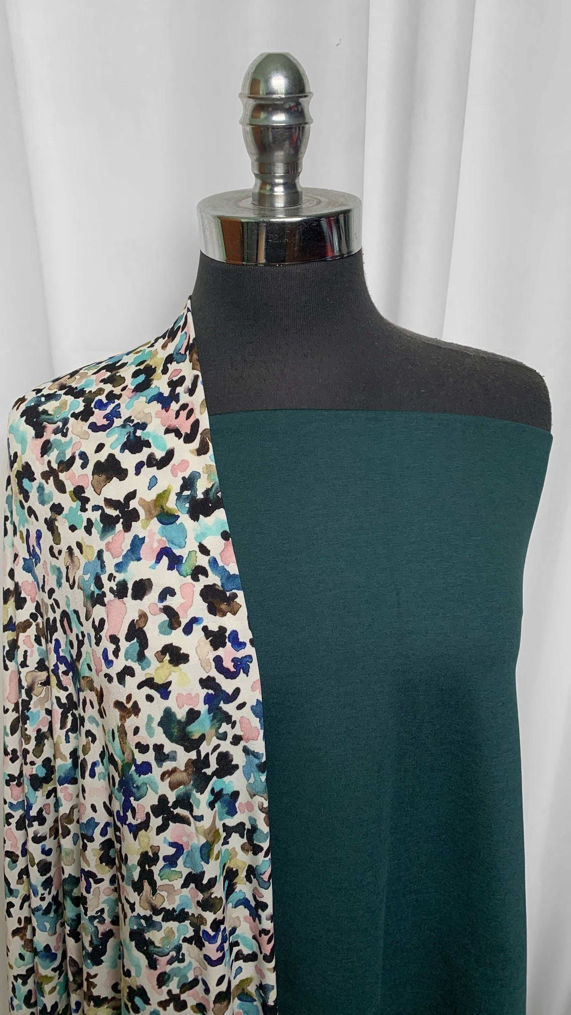MIDNIGHT/ABSTRACT BUNDLE : 1+YD Abstract R/S & 1YD Midnight Green Peached PF : A25589