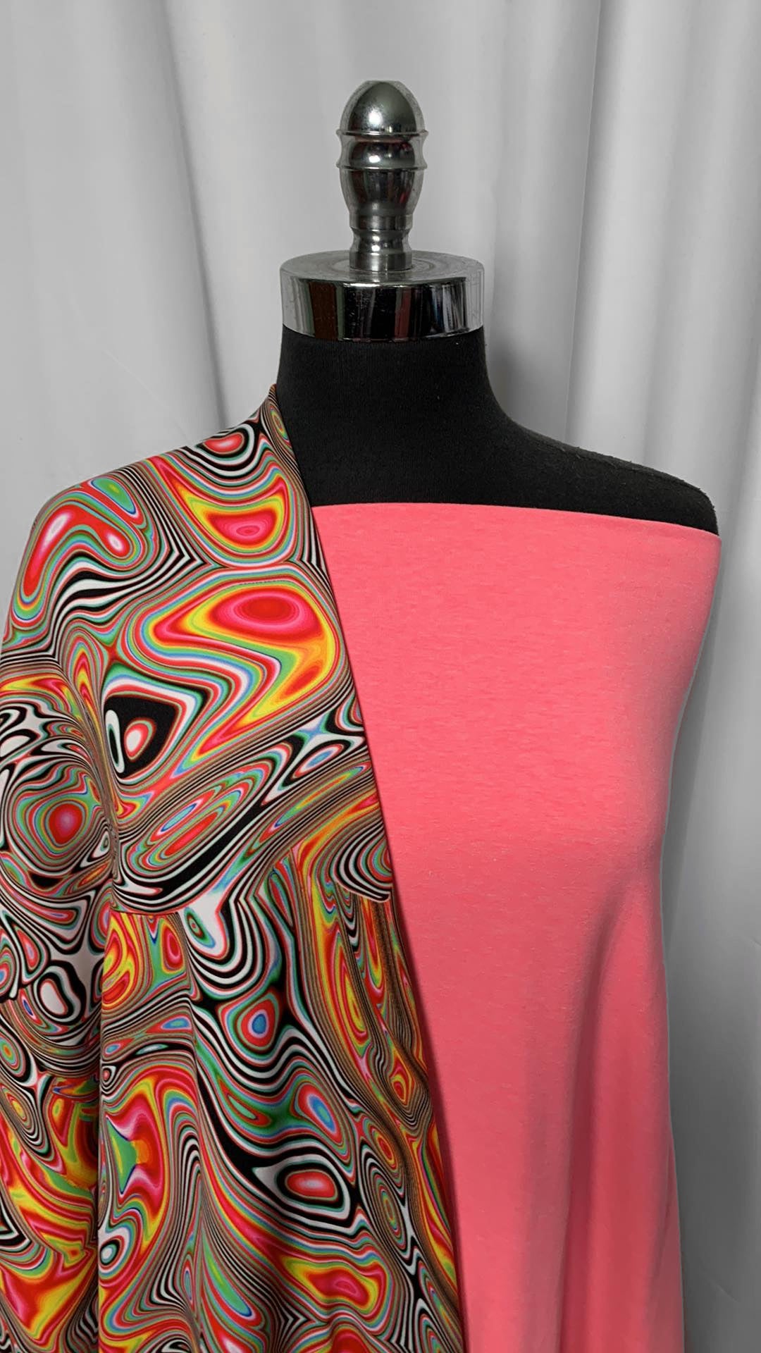 NEON/SWIRL BUNDLE : 1.5YD Psychedelic Swirl Poly Fleece & 2YD Neon C/S : A2440