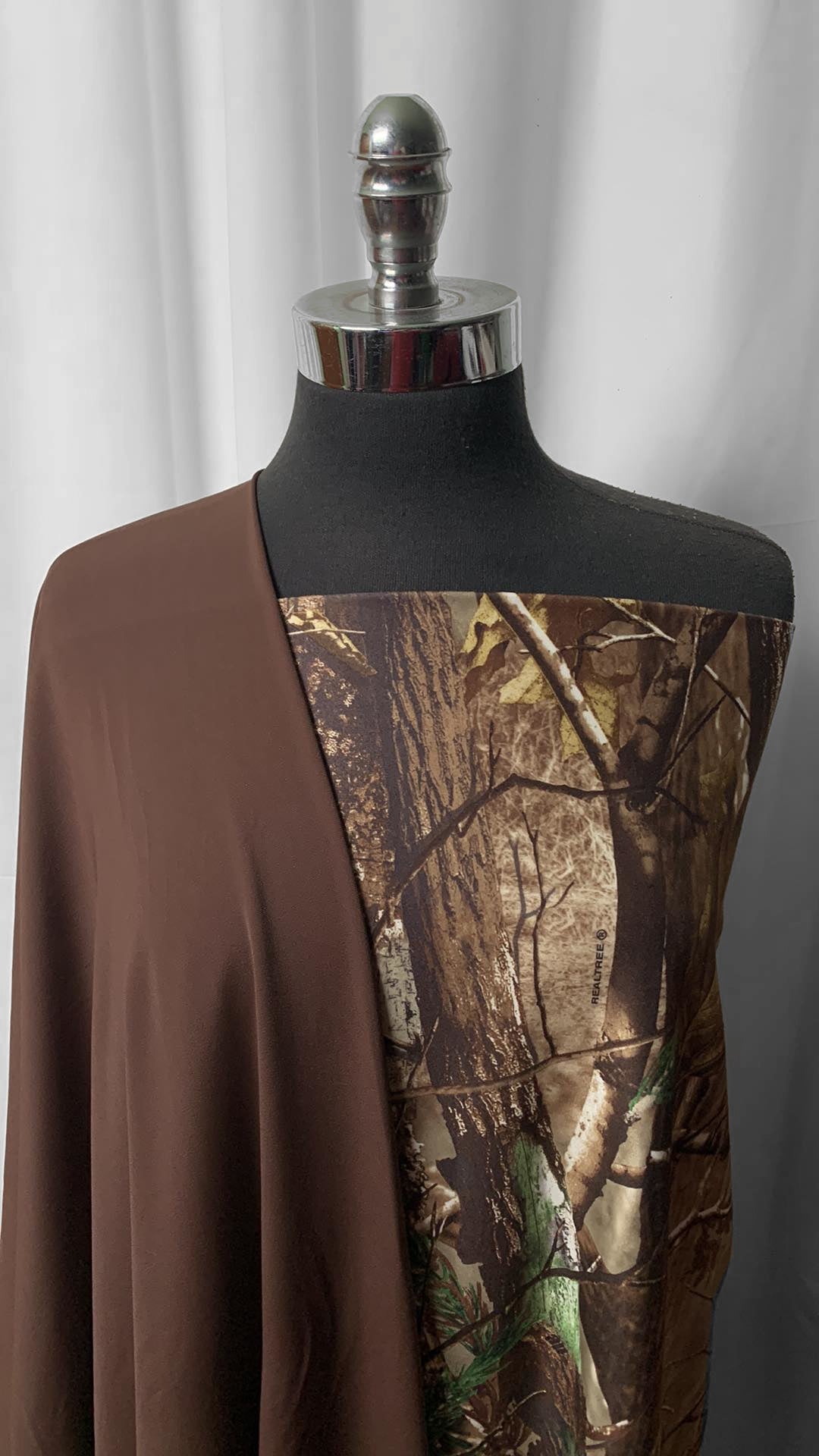 BROWN/TREE CAMO BUNDLE : 2YD Tree Camo Poly (No Stretch) & 2YD Brown P/S Jersey : A25024
