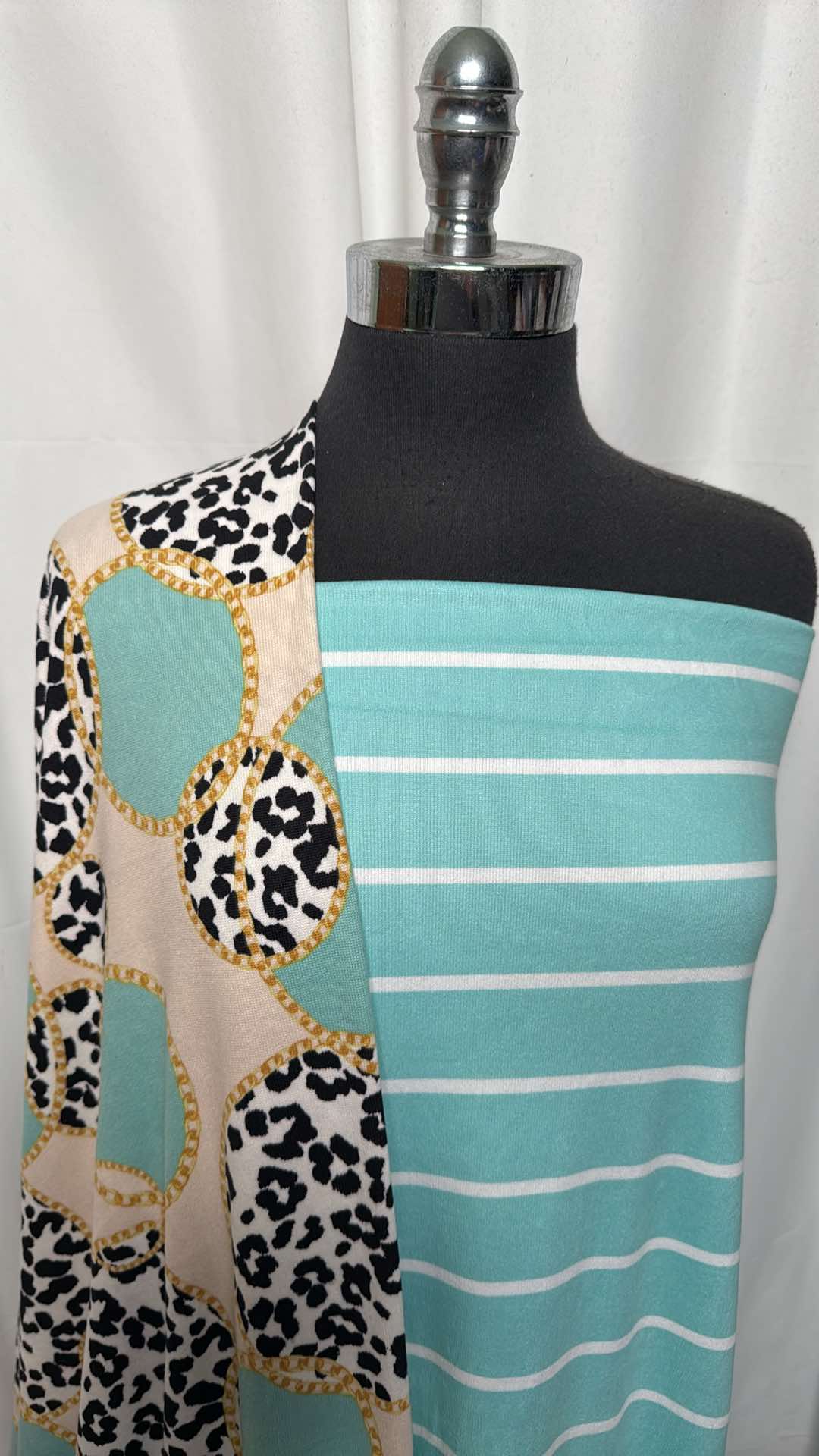 LEOPARD CIRCLE/STRIPE BUNDLE : 2YD Leopard Circle Oakley SK & 3YD Stripe Oakley SK : A26676