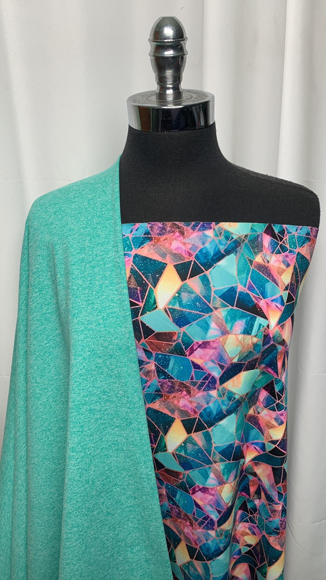 MINT/FRACTALS BUNDLE : 1YD Mint Peached PF & 1YD Fractals Peached PF : A25450