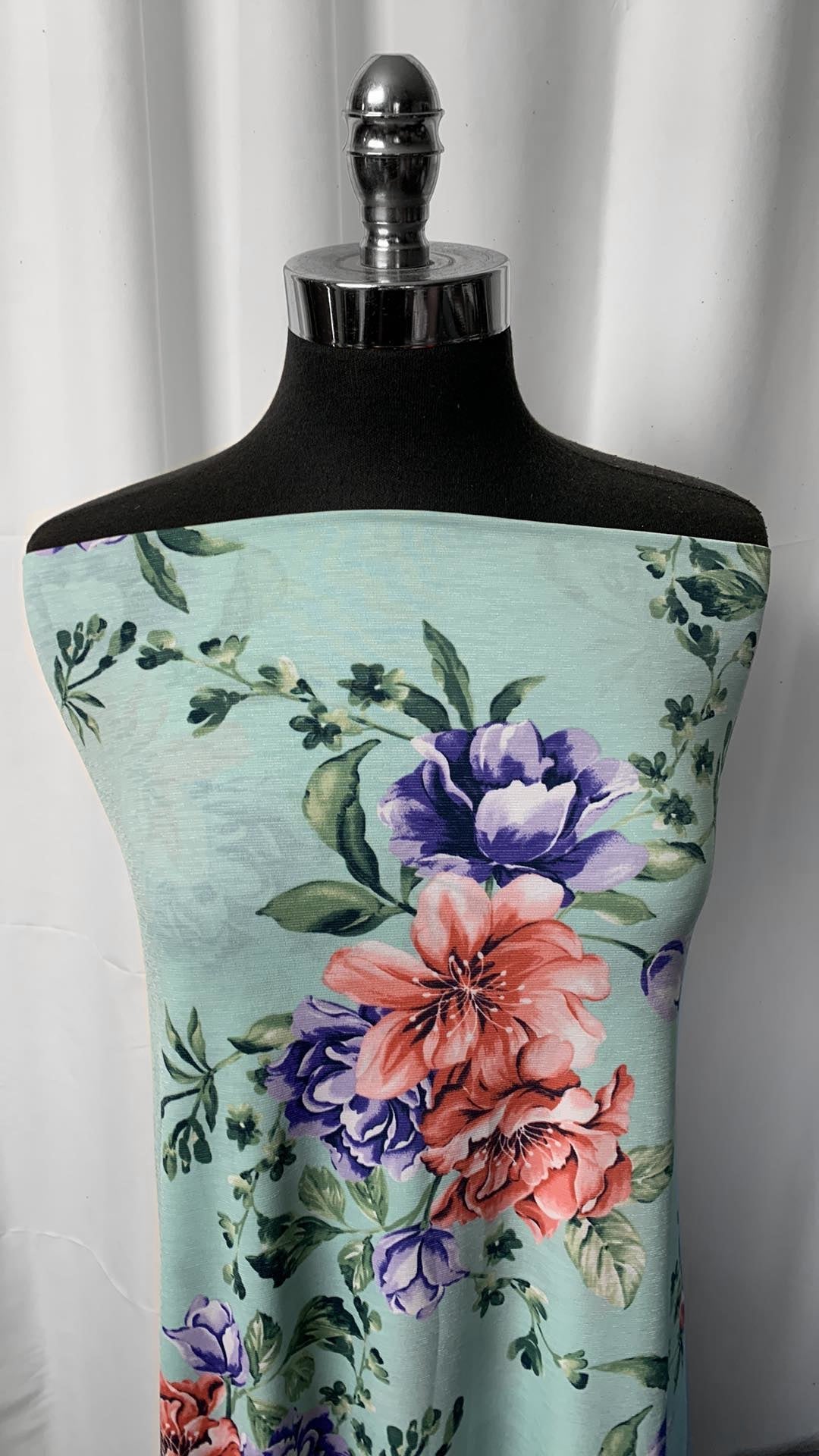 Mint Floral - Bulgari - 3 Yard Cut