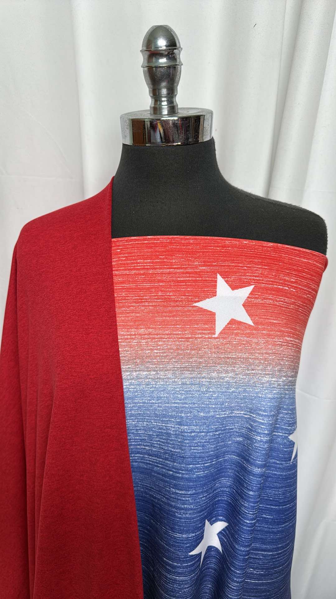 RED/OMBRE PATRIOTIC BUNDLE : 1.5YD Ombre Patriotic Single-Brushed PF & 2YD Red Mid-Weight PF : A27303
