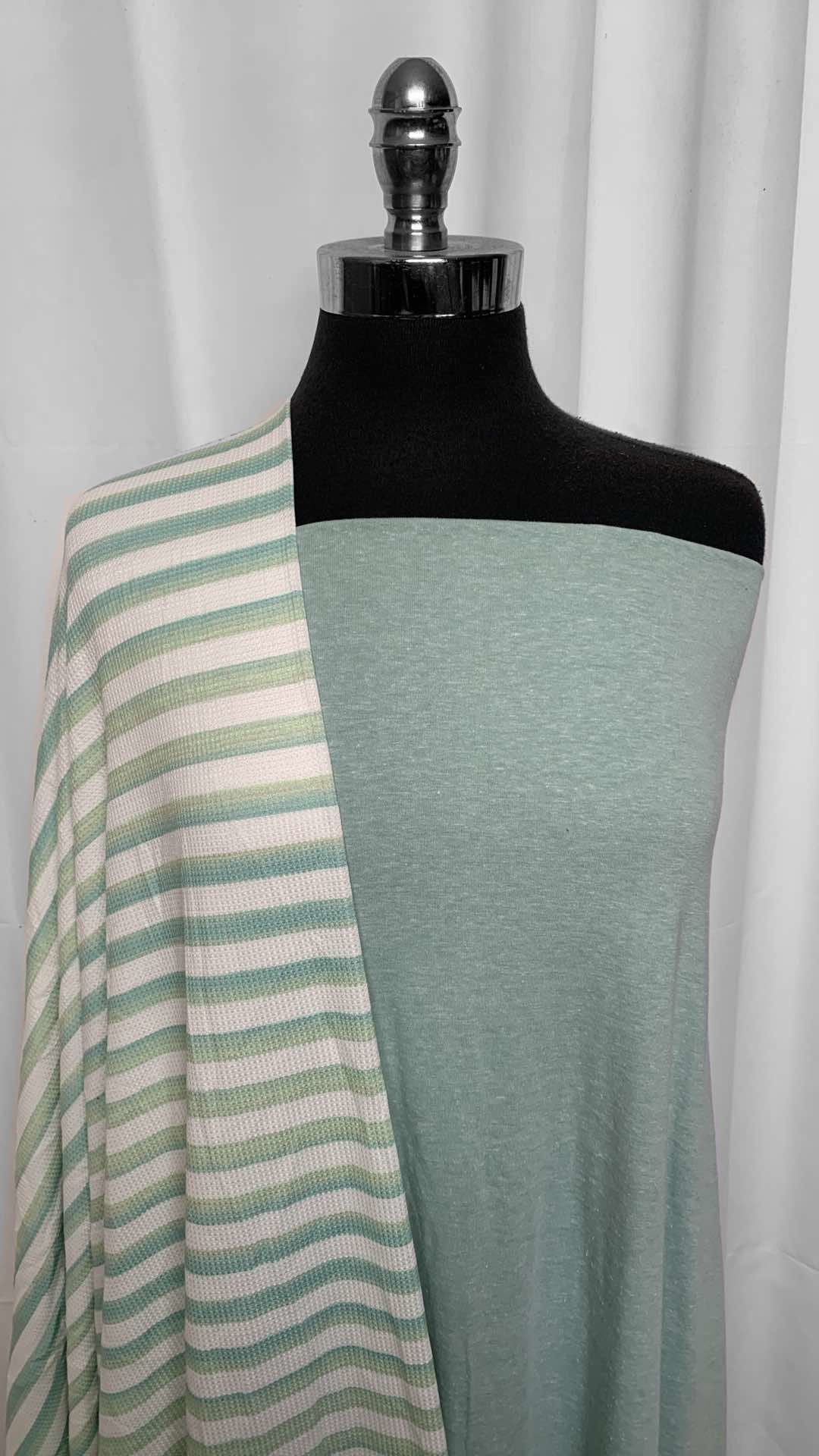 MINT/OMBRE STRIPE BUNDLE : 2YD Mint Triblend & 2YD Ombre Stripe Thermal : A25829
