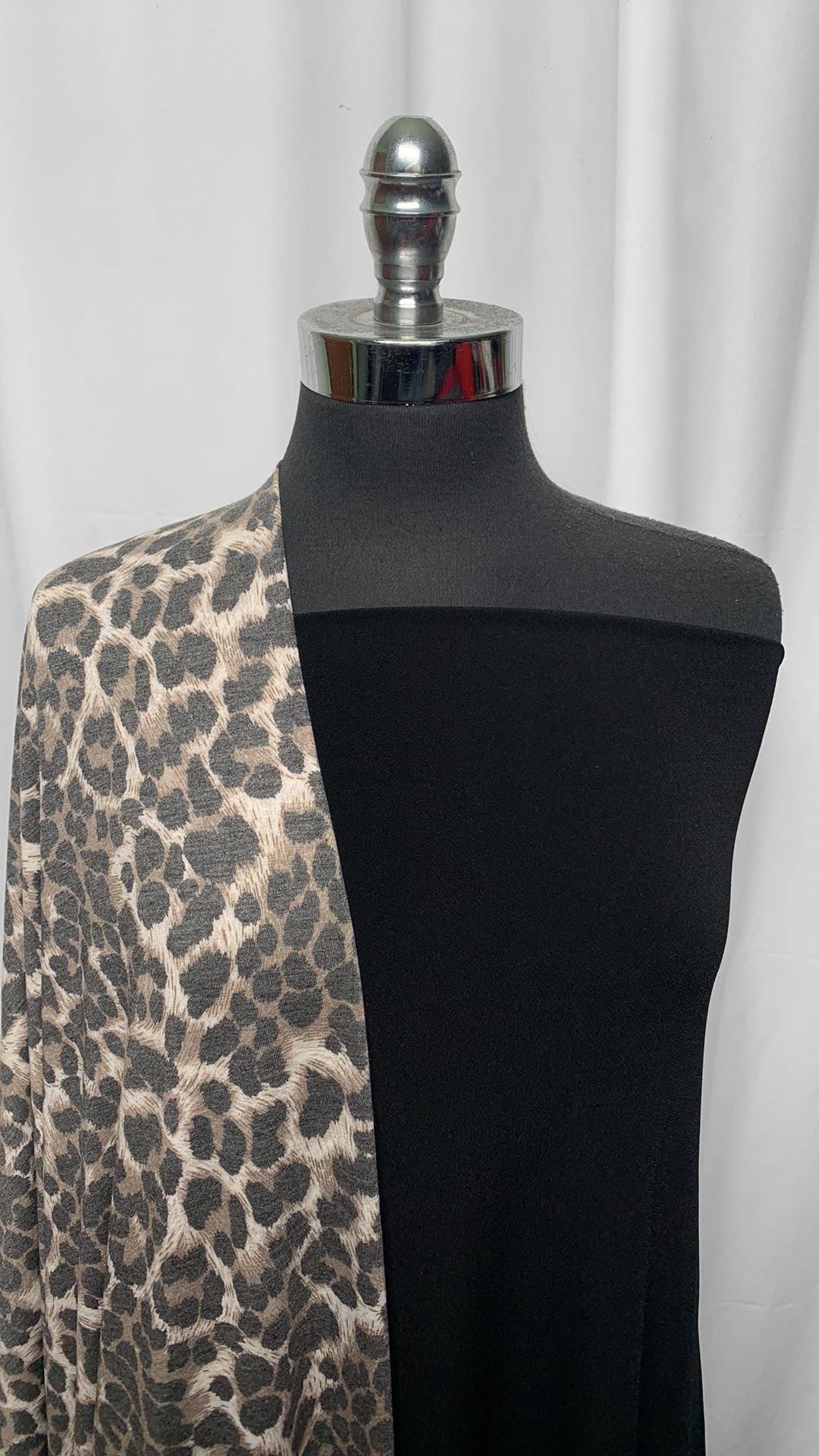 BLACK CAT BUNDLE : 2YD Leopard PRS Jersey & 2YD Black P/S Crepe Jersey : A25401