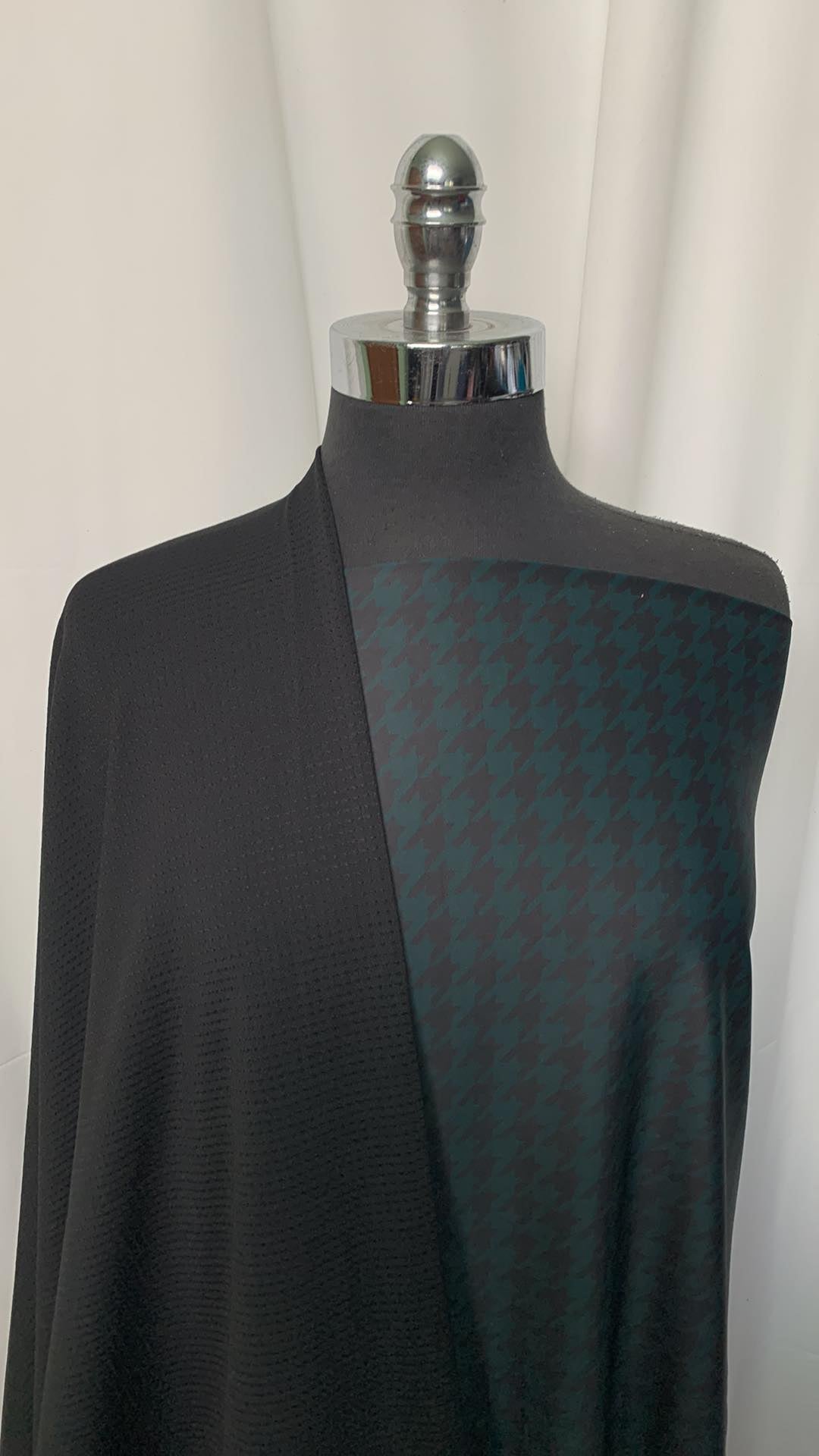 HUNTER HOUNDSTOOTH BUNDLE : 2YD Hunter Houndstooth Yoga PF & 2YD Black Heavy PF Mesh : A2254