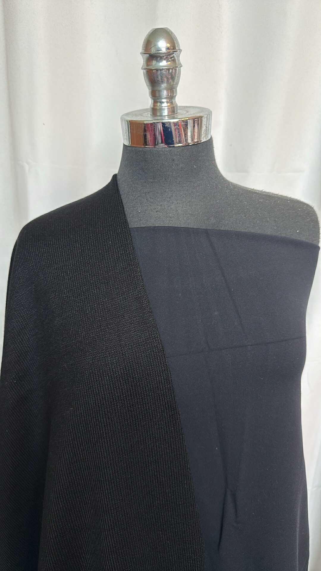 DOUBLE BLACK BUNDLE : 3YD Black Heavy Supplex & 2YD Black Heavy Brushed SK : A28506
