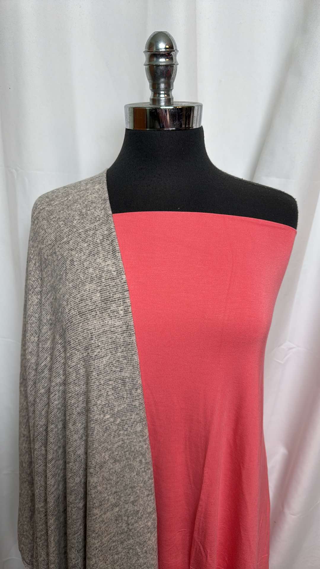 OATMEAL/CORAL BUNDLE : 2YD Coral Bamboo & 2YD Oatmeal Brushed Hacci SK : A26047