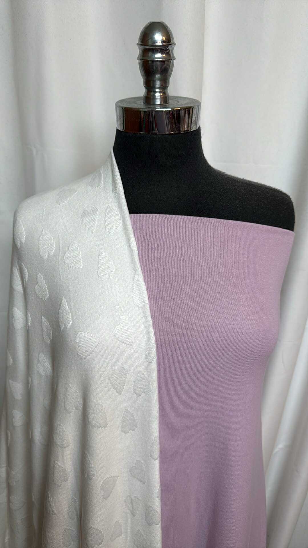LAVENDER/WHITE HEART BUNDLE : 2YD White Heart Oakley SK & 2YD Lavender Very Soft Brushed SK : A28422