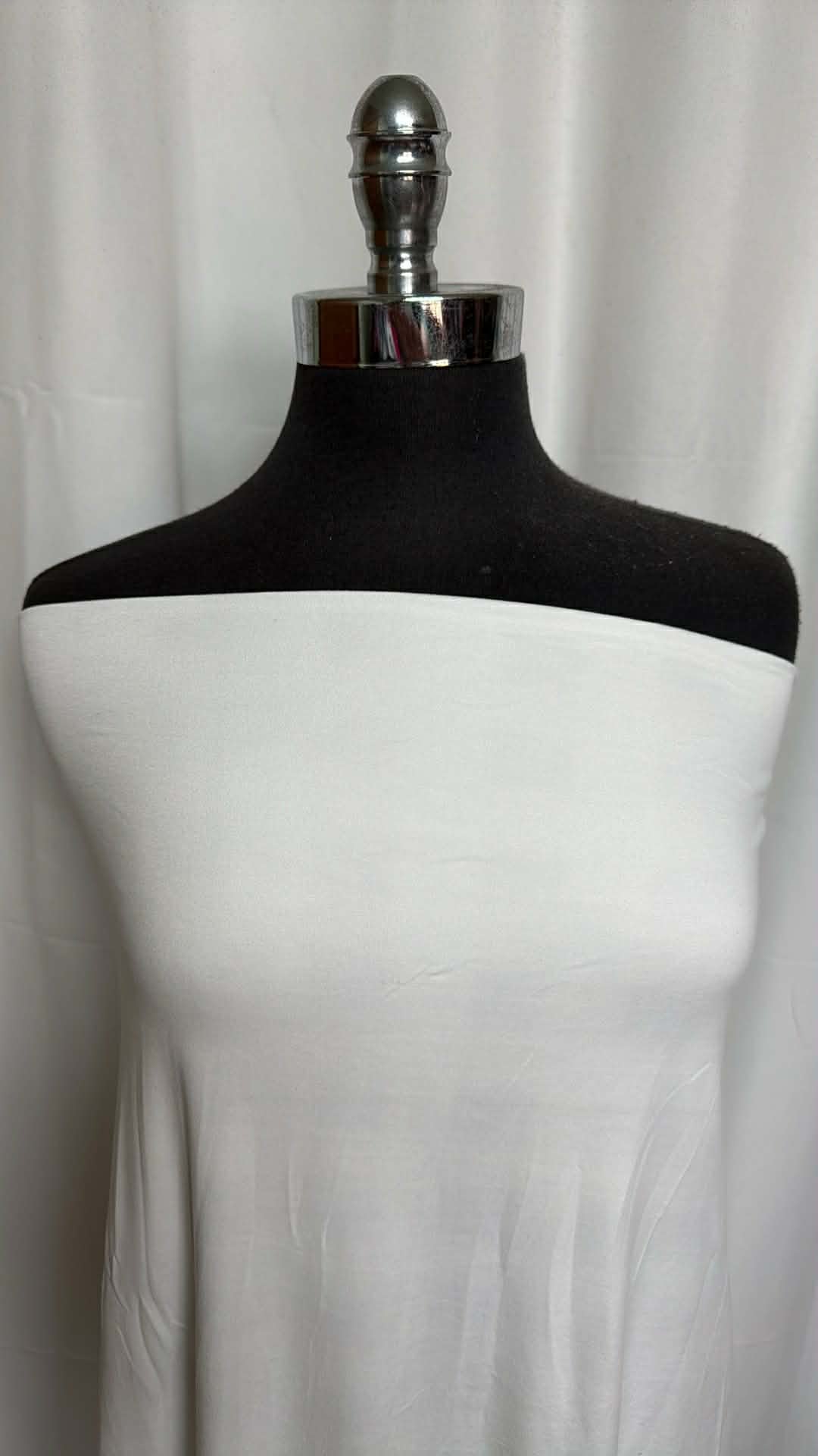 Ivory - Double Brushed Poly Spandex - 2 Yard Cut