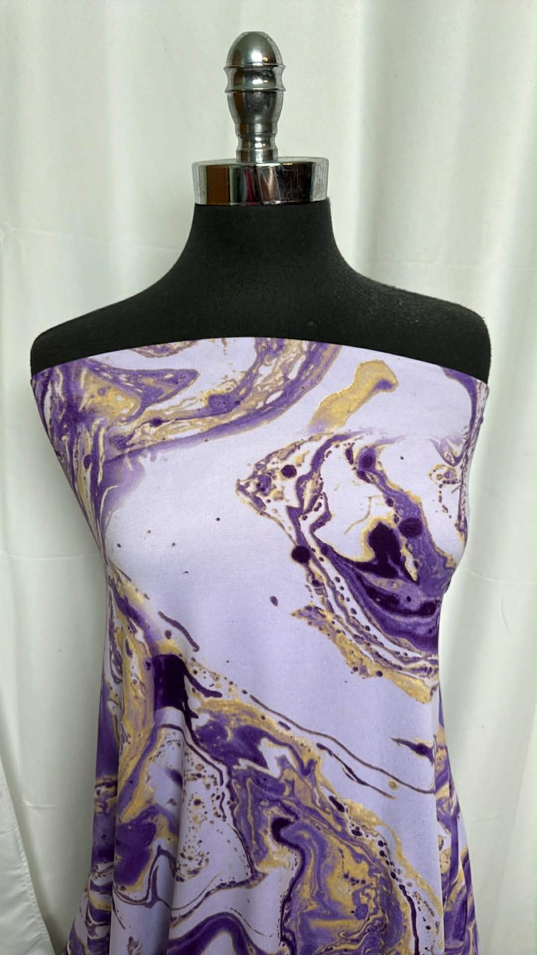 Lavender Marble - Double Brushed Poly Spandex - 3 Yard Cut