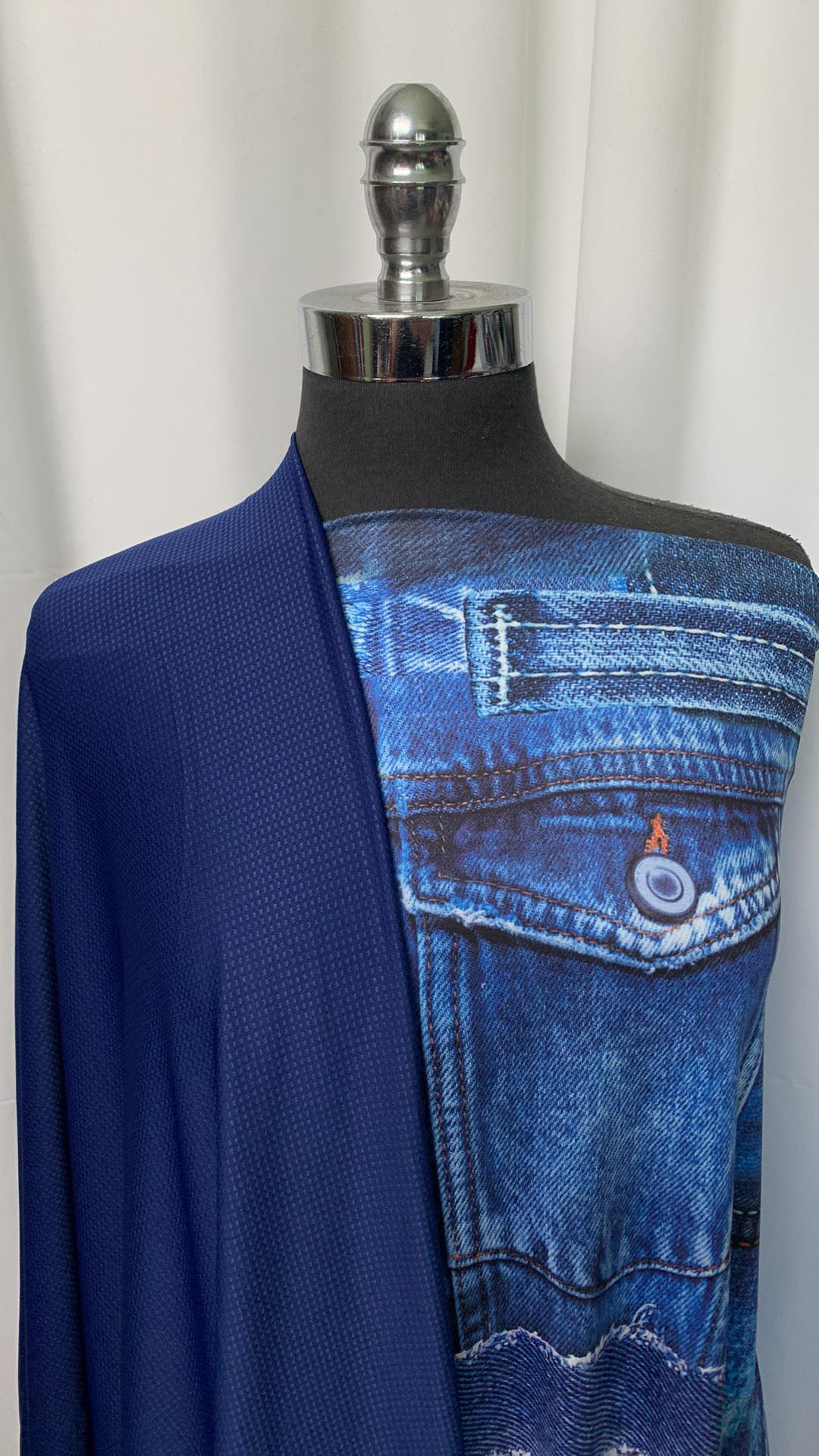 DRI FIT/JEANS BUNDLE : 2YD Navy Dri Fit & 1YD Jeans DBP : A1993