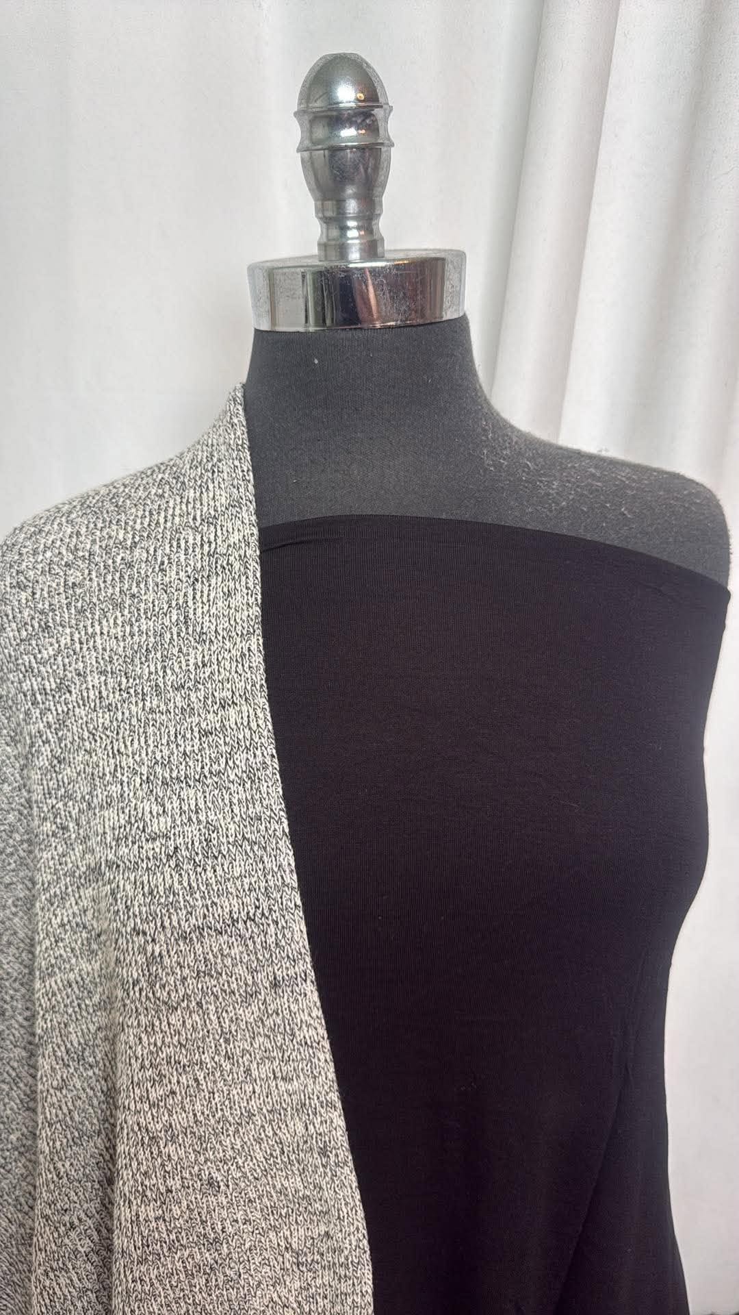 BLACK/CHUNKY SWEATER BUNDLE : 2YD Black Modal & 2YD Chunky Cotton Rib SK : A30902