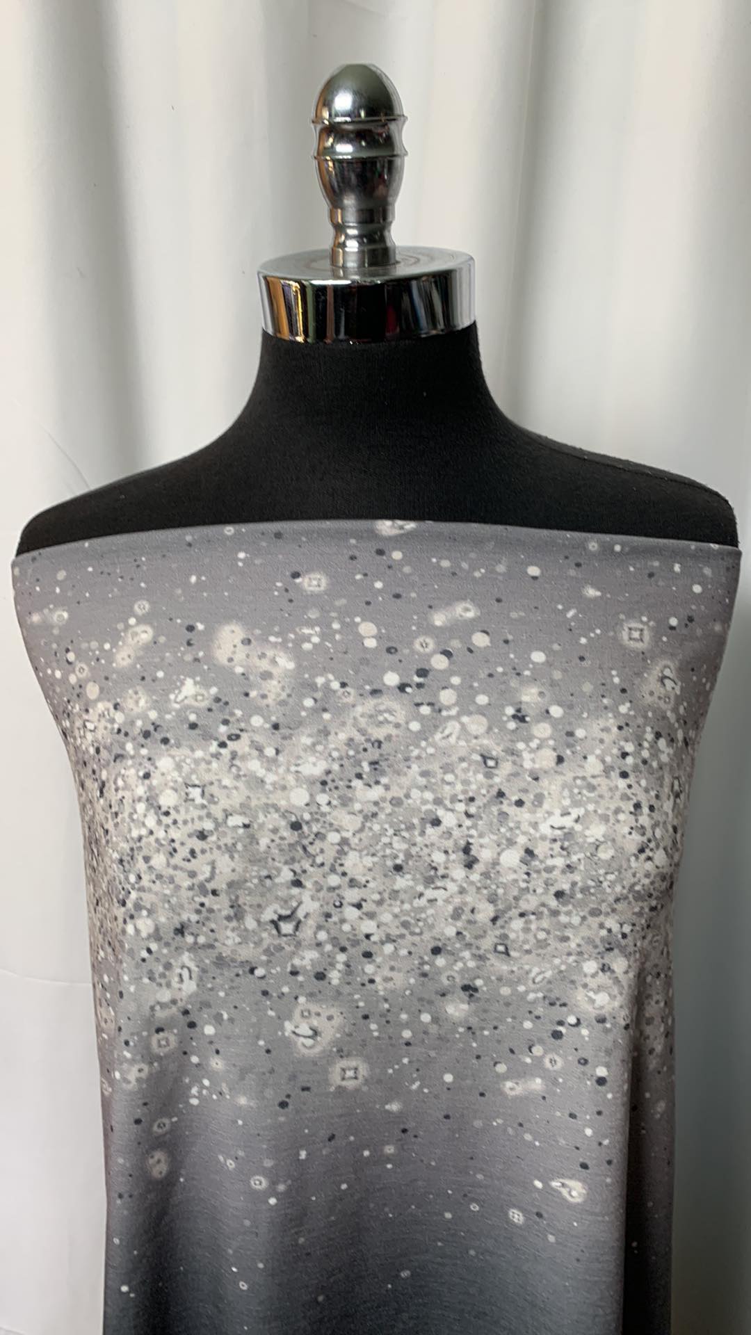 Black Diamond Glitter - PRS French Terry - 2 Yard Cut