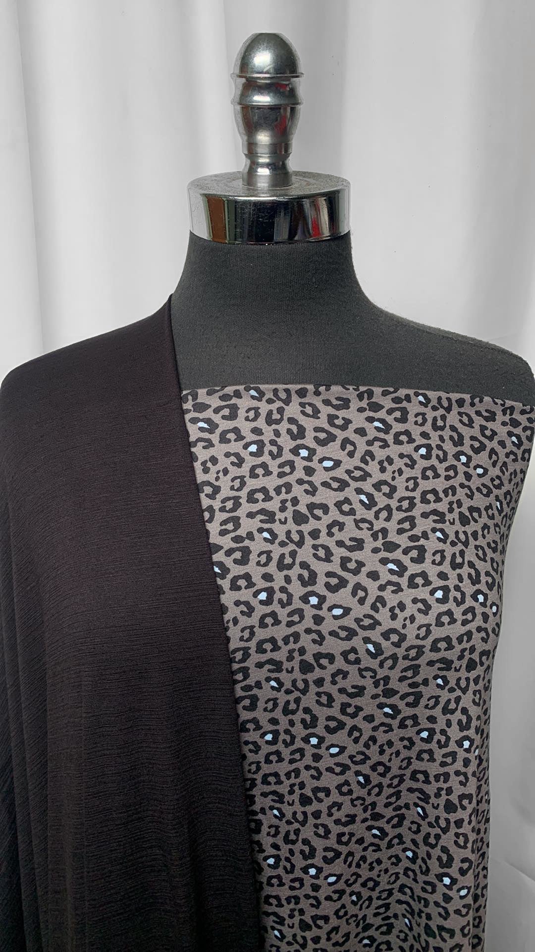 LEOPARD/SLUB BUNDLE : 2YD Leopard R/S & 2YD Black Ice Slub R/S : A25378