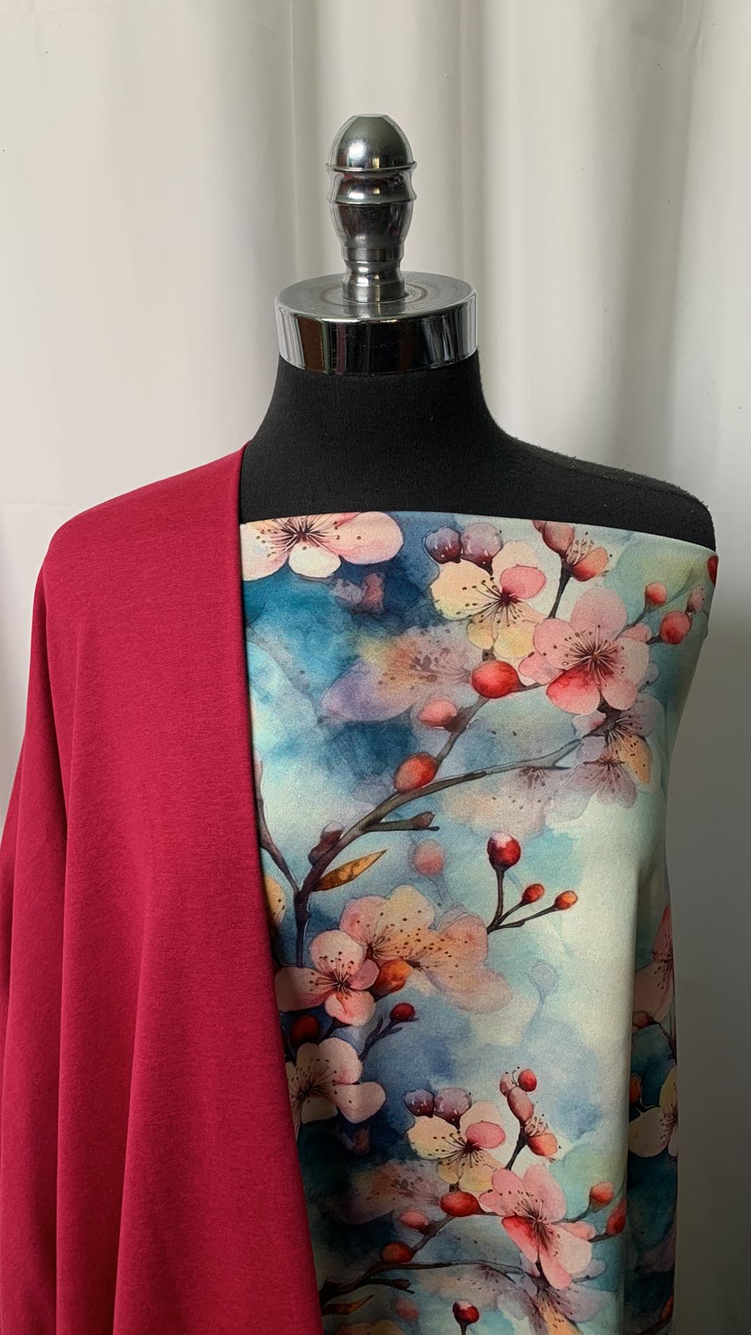 DRAGONFRUIT BLOSSOMS BUNDLE : 2YD Cherry Blossom Peached PF & 2YD Dragonfruit Peached PF : A1500