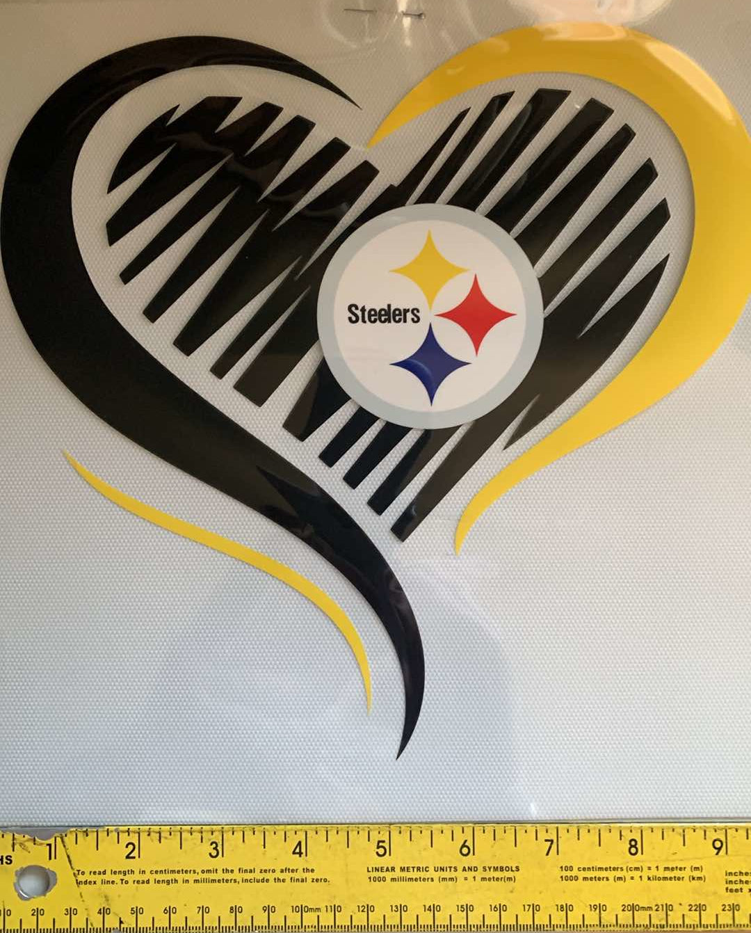 Steelers Heart - Iron On Decal - Sold Individually