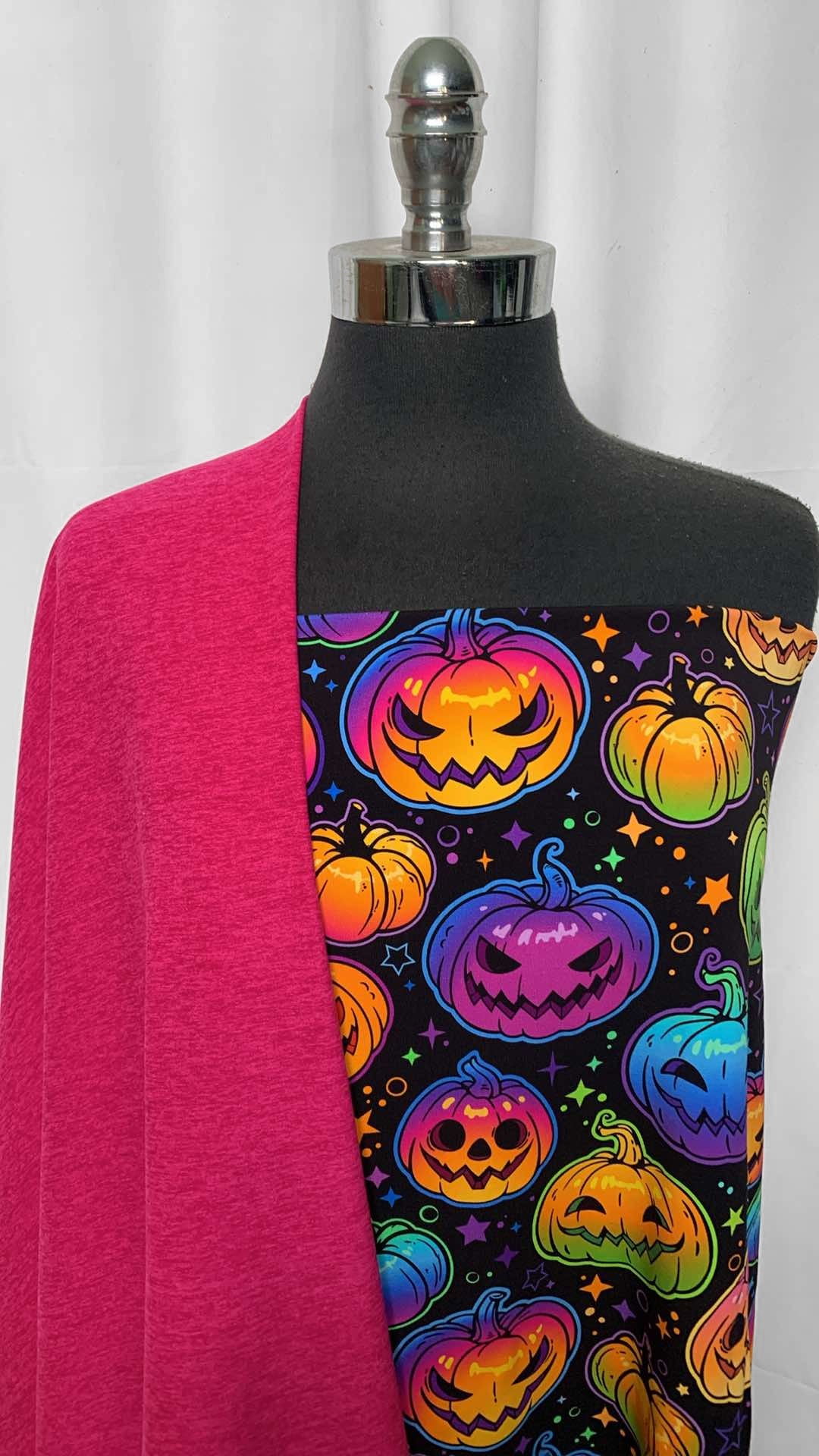 MAGENTA/PUMPKINS BUNDLE : 2YD Scary Pumpkins C/S & 1YD Magenta Peached PF : A25812