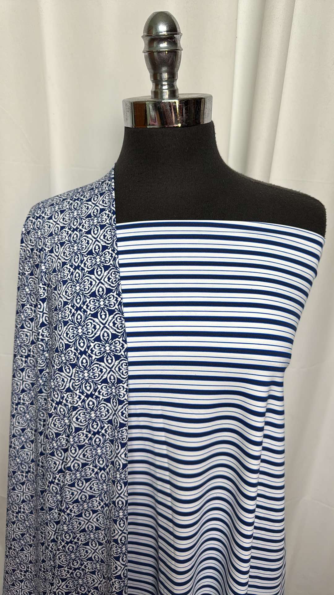 BLUE STRIPE/SUPPLEX BUNDLE : 1YD Blue Stripe N/S & 3YD Supplex : A27416