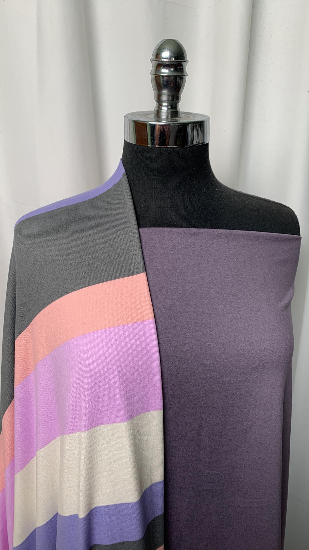 PURPLE/STRIPE BUNDLE : 2YD Purple Peached PF & 2YD Wide Stripe Oakley SK : A1785