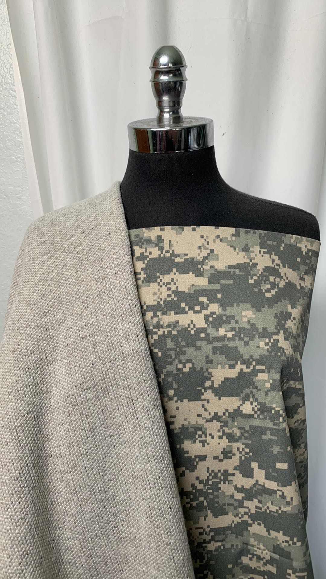 DIGI CAMO BUNDLE : 3YD Camo Heavy C/P Woven & 2YD Wool/Poly Knit (No Stretch-Brushed Back) : A1621