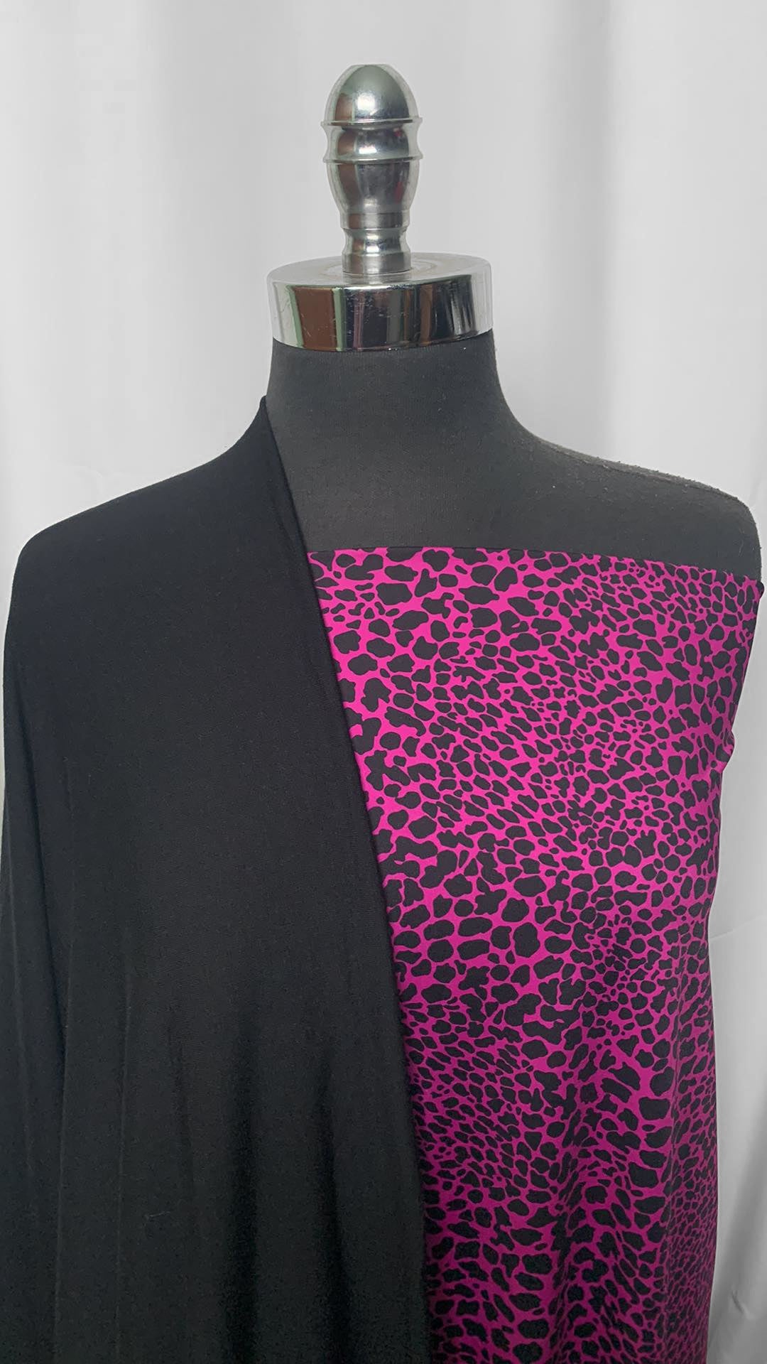 BLACK/FUCHSIA LEOPARD BUNDLE : 2YD Fuchsia Leopard N/S & 2YD Black PRS FT : A2500