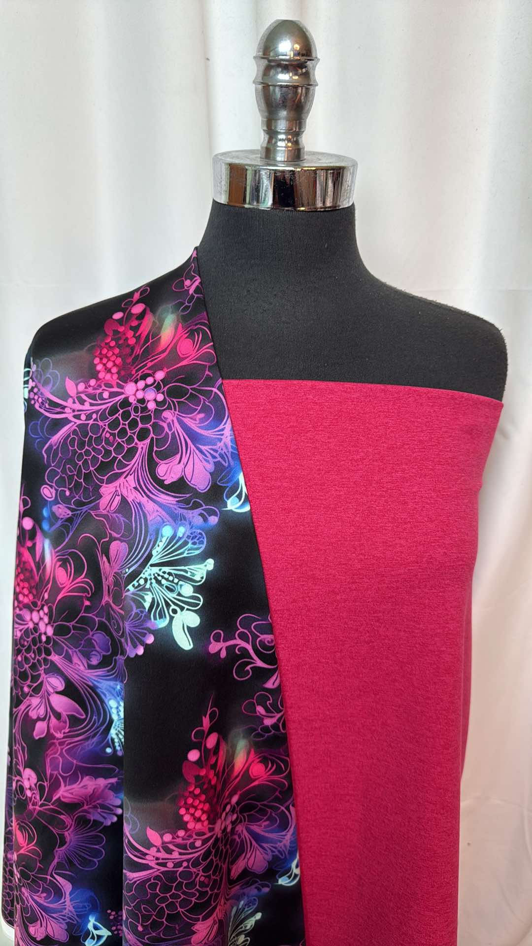 MAGENTA/NEON LACE BUNDLE : 2YD Magenta Peached PF & 1YD Neon Lace Peached PF : A26821
